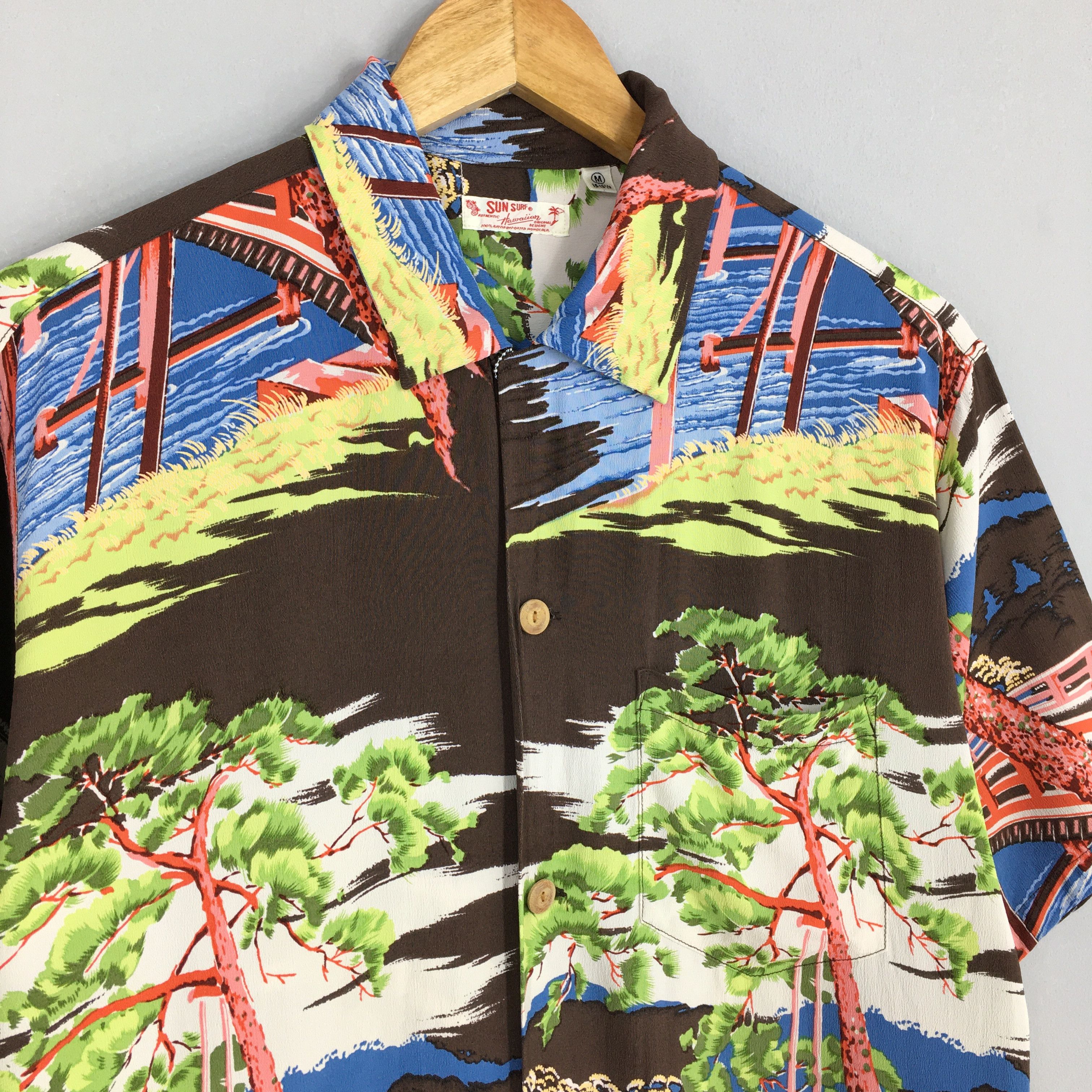 Sun Surf Sun Surf Hawaii Japanese Culture Sakura Rayon Shirt Medium Size US M / EU 48-50 / 2 - 3 Thumbnail