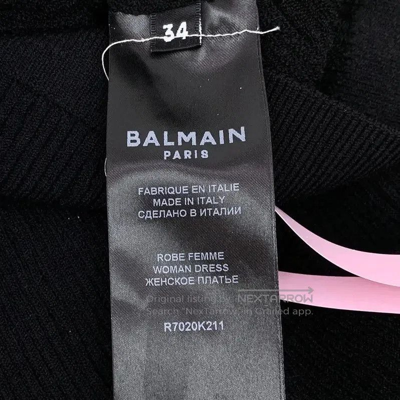 Balmain Balmain Women's Short Sleeve Black Dress . Size XXS / US 00 / IT 34 - 8 Thumbnail