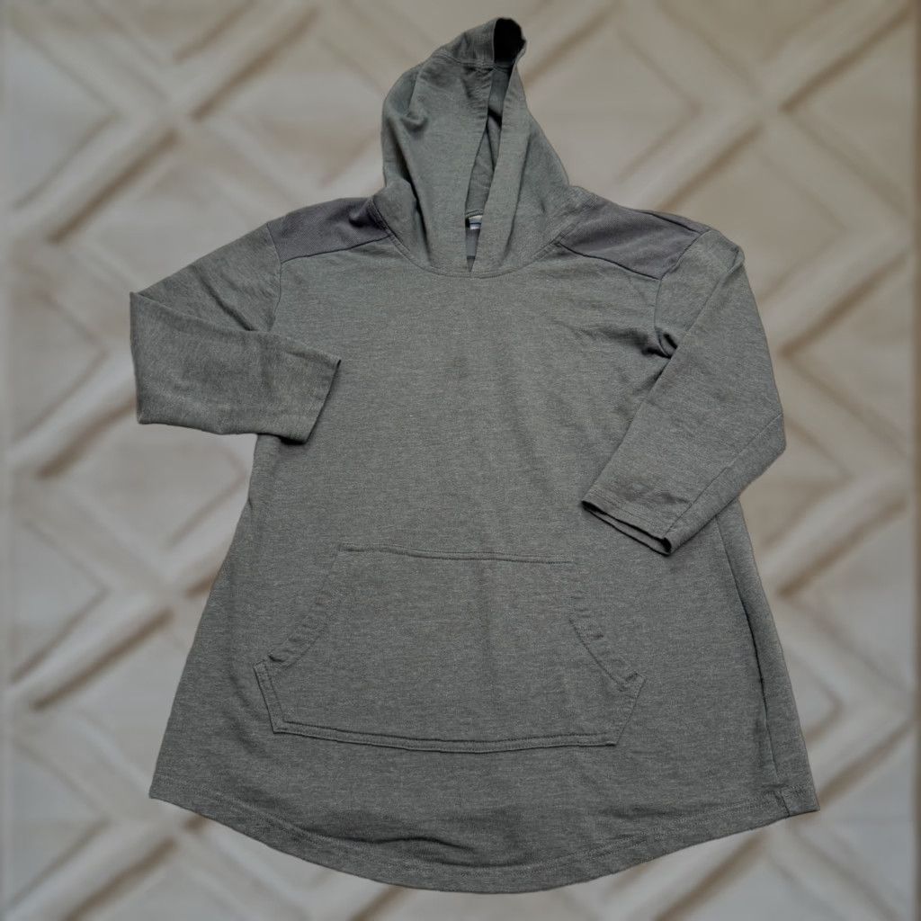 Vintage Columbia Hoodie Pullover Sweatshirt Womens Medium Gray 3/4 Sleeve Outdoor Size M / US 6-8 / IT 42-44 - 1 Thumbnail