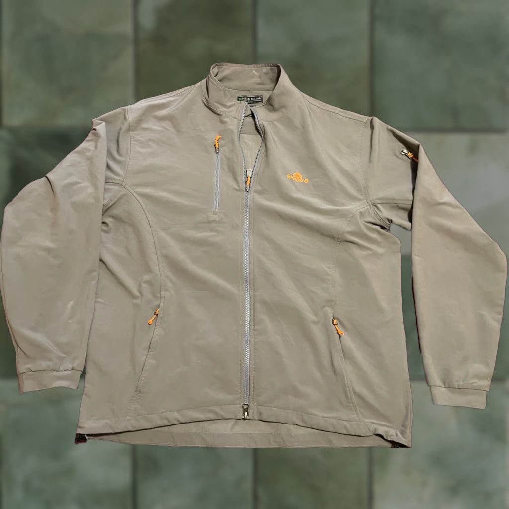 Peter Millar Peter Millar Element 4 Wind Jacket Mens L Gray Full Zip Golf Windbreaker Size US L / EU 52-54 / 3 - 1 Thumbnail