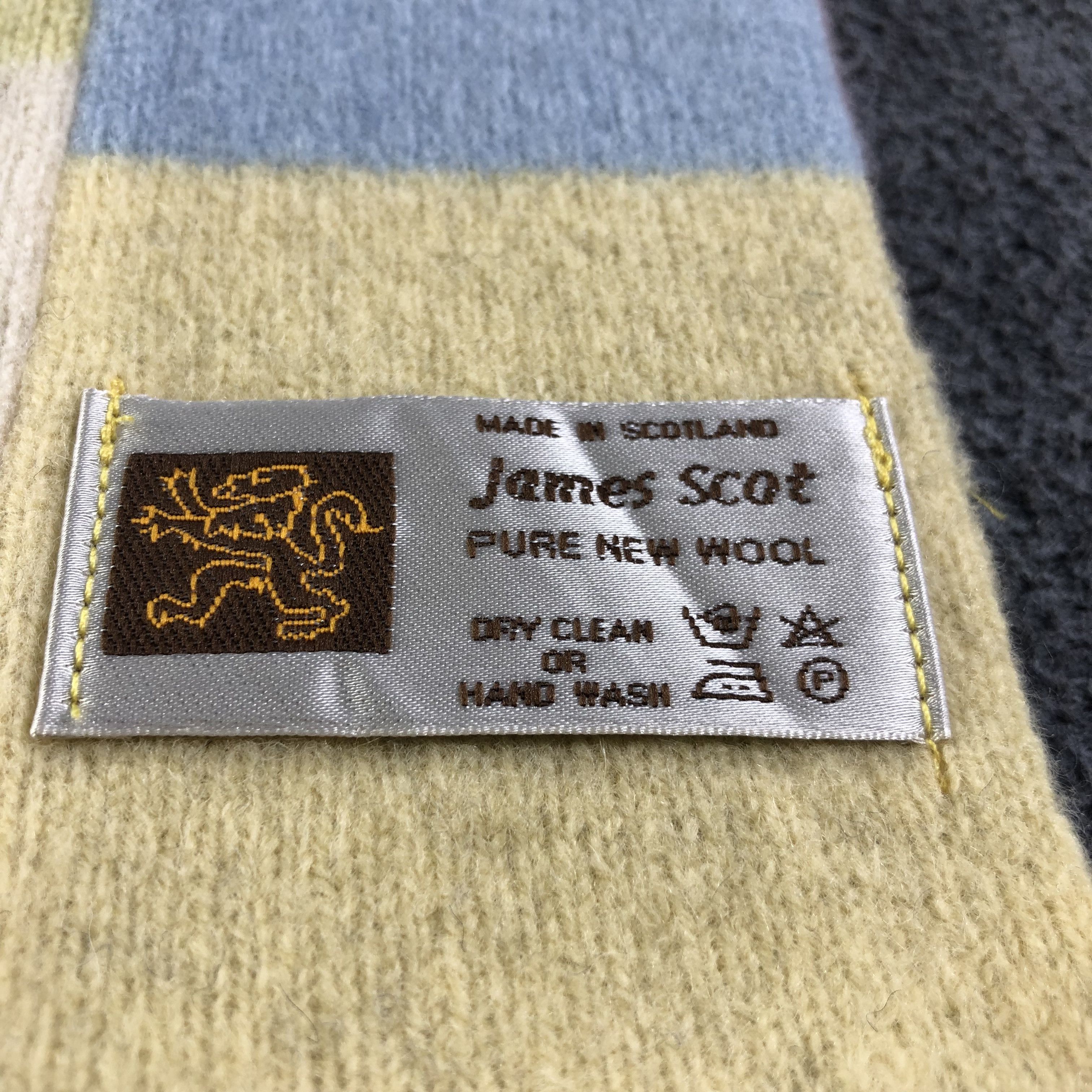 Vintage James Scot Patch Wool Scarf Muffler V1267 Size ONE SIZE - 4 Thumbnail