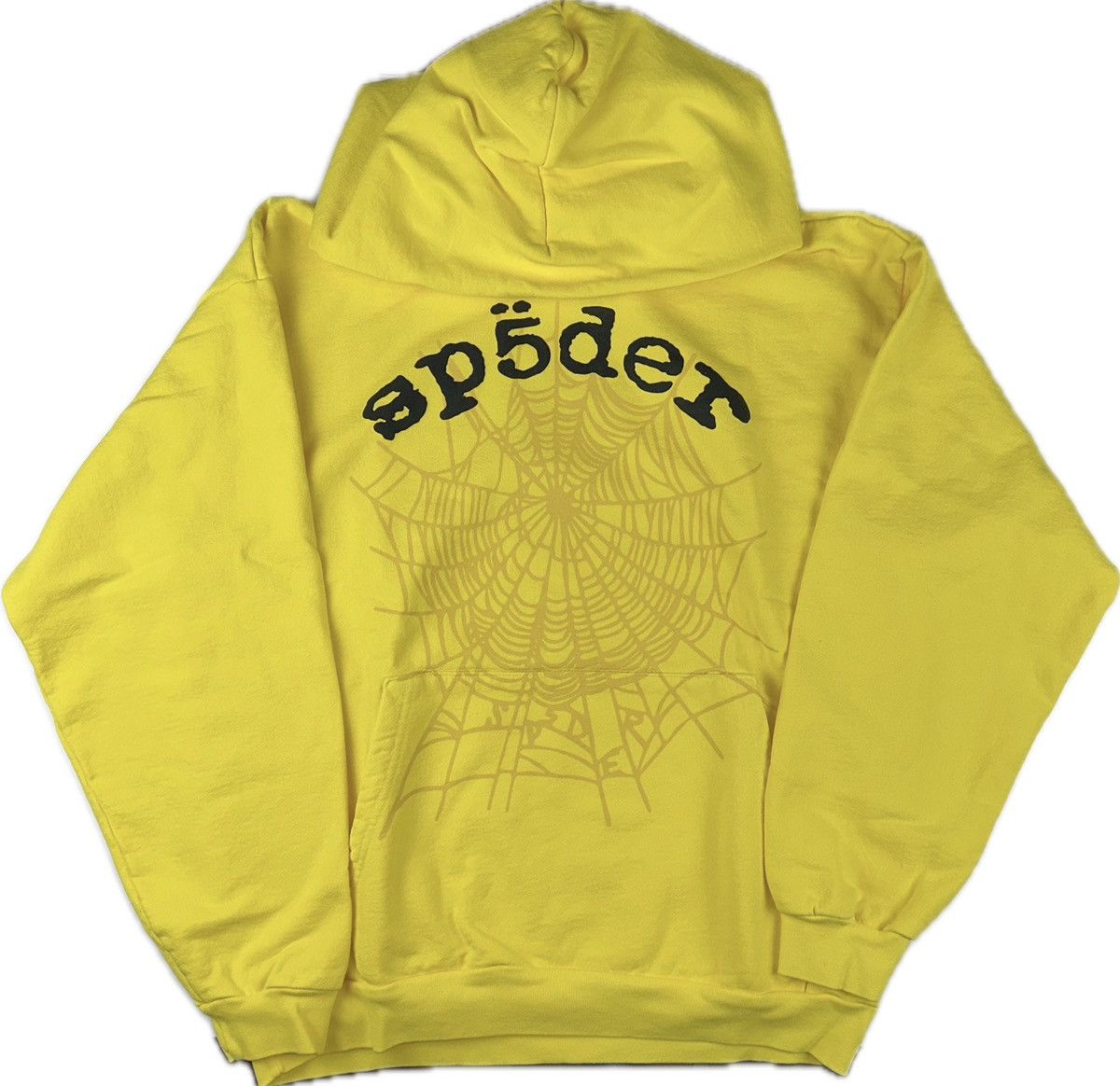 Yellow hot Young Thug Classic Sp5der Hoodie size Xl.