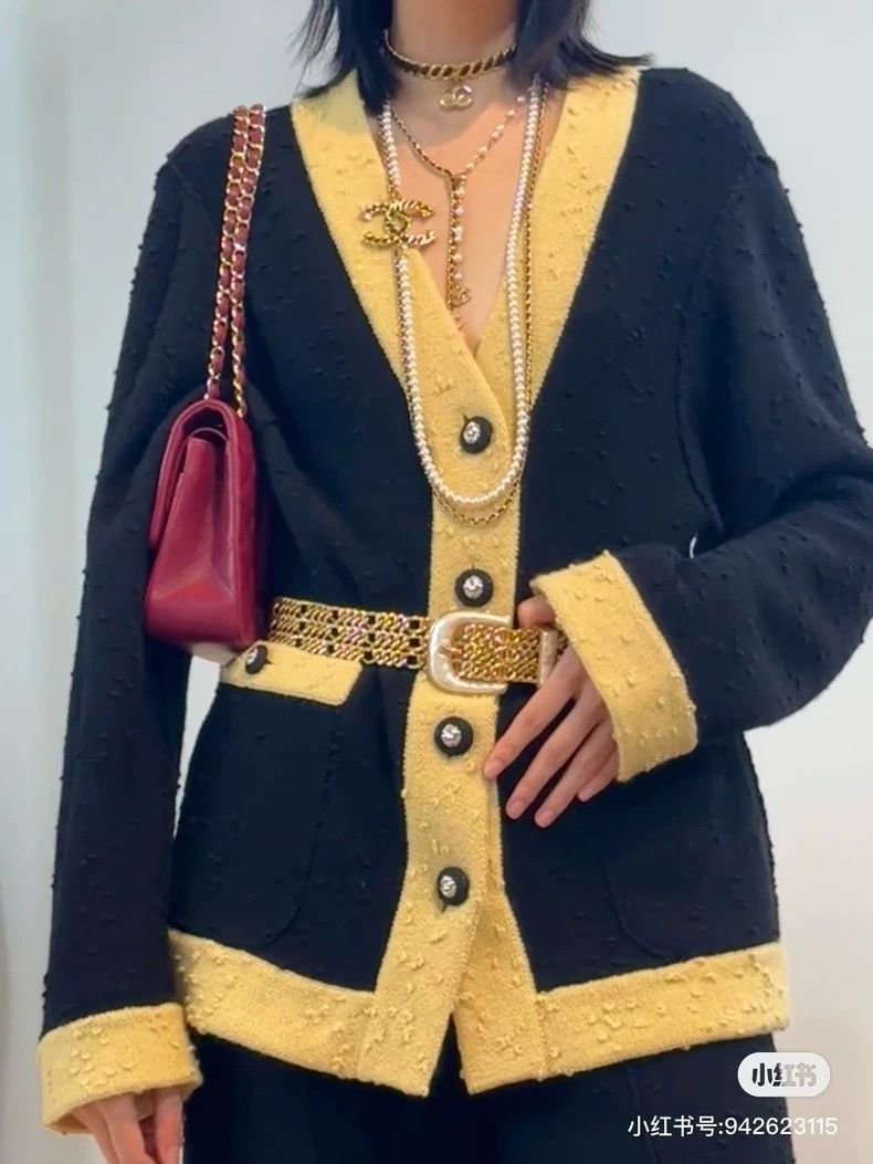 Chanel Chanel 24K black stitching knitted cardigan coat Size XS / US 0-2 / IT 36-38 - 8 Thumbnail