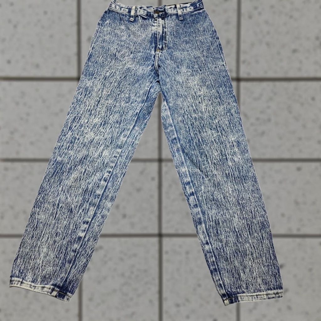 Vintage Vintage 80s Mom Jeans Acid Wash Blue Size 11/12 USA Landing Gear Size 34" / US 12 / IT 48 - 1 Thumbnail