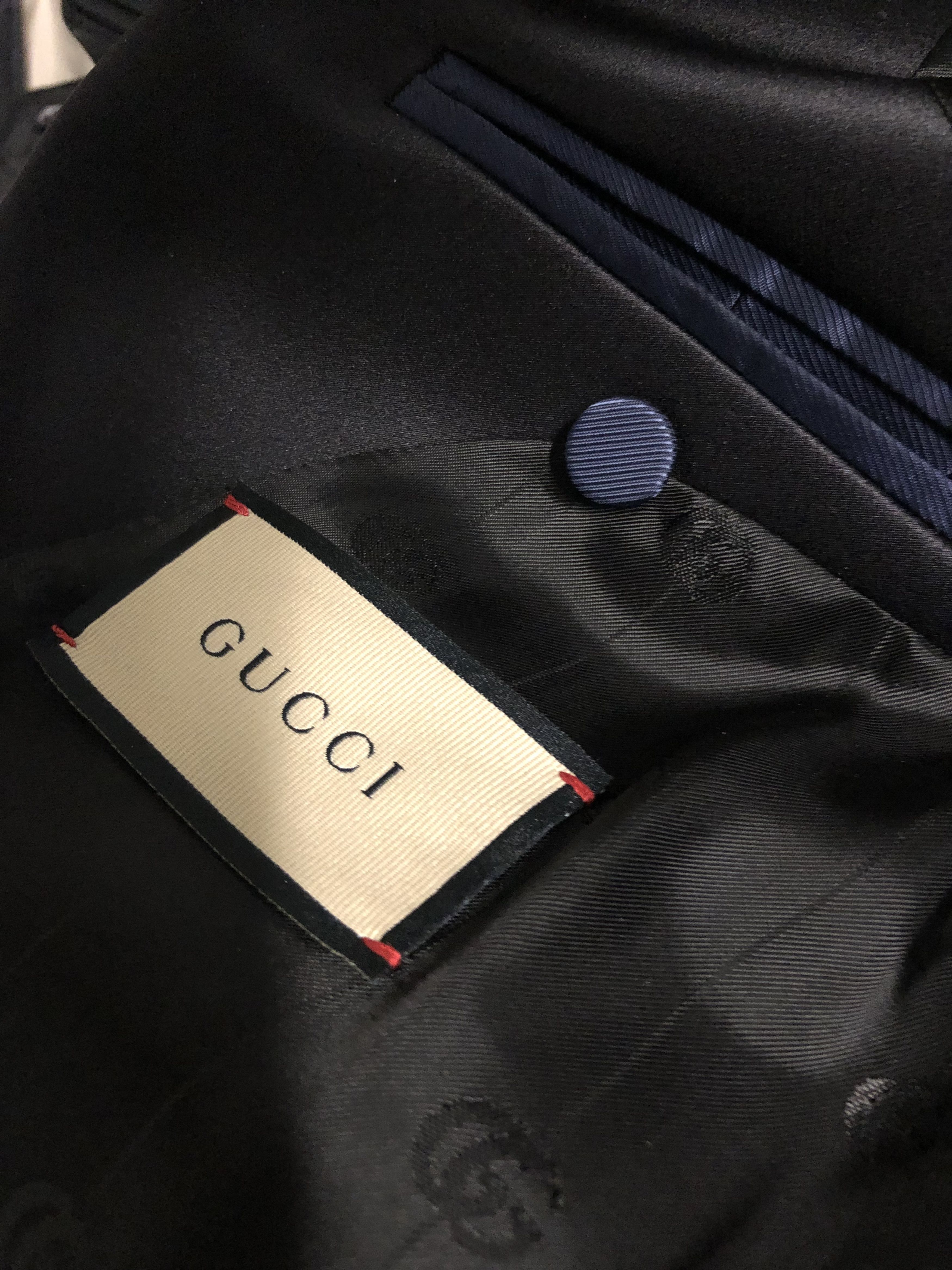Gucci Gucci Black Double-Breasted Blazer Size 48L - 2 Thumbnail