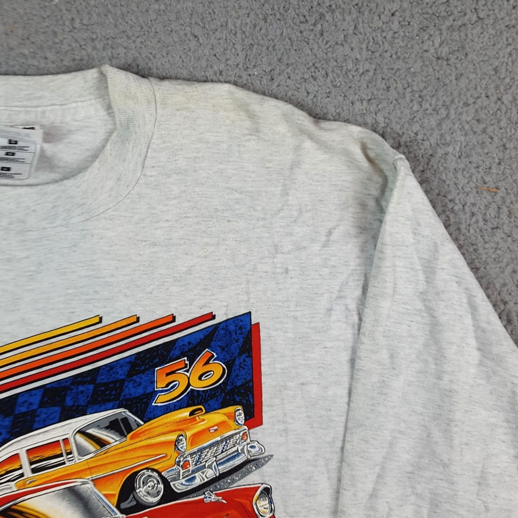 NASCAR Vintage Chevrolet T-Shirt Men XL Gray Car NASCAR Chevy Embroidered Logo 90s 2000s Retro Size US XL / EU 56 / 4 - 5 Thumbnail