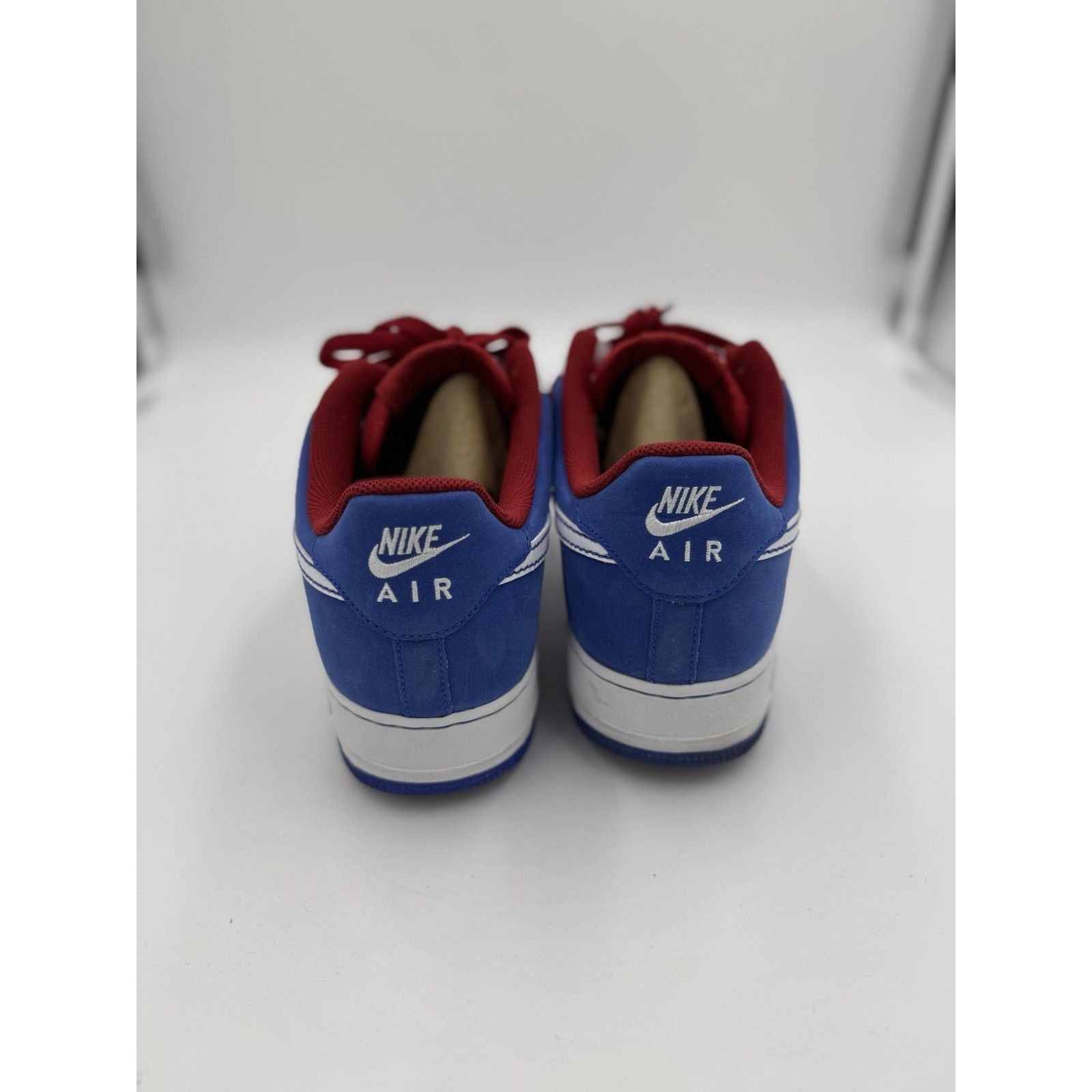 Nike Size 11 - Nike Air Force 1 '07 White Varsity Royal Red Size US 11 / EU 44 - 3 Thumbnail