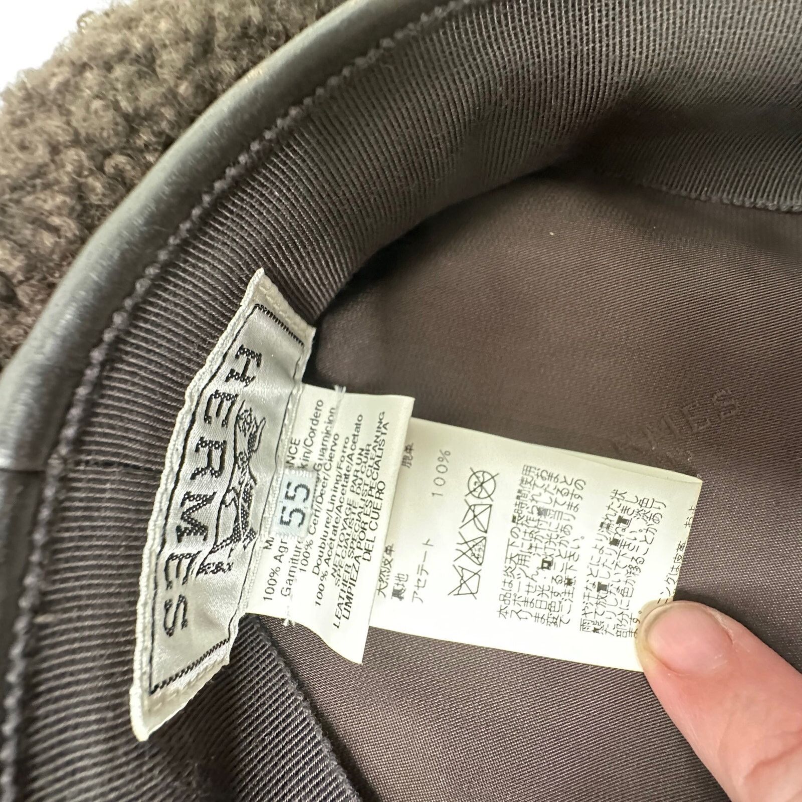 Hermes Hermes Mouton Brown Beret with Box Size 55 Size ONE SIZE - 8 Thumbnail