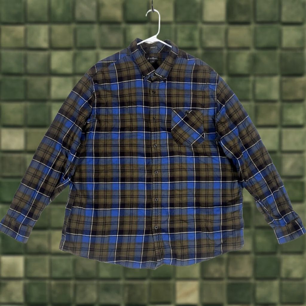 Eddie Bauer Eddie Bauer Mens 2XL Button Up Shirt Plaid Flannel Classic Fit Long Sleeve L/S Size US XXL / EU 58 / 5 - 1 Thumbnail