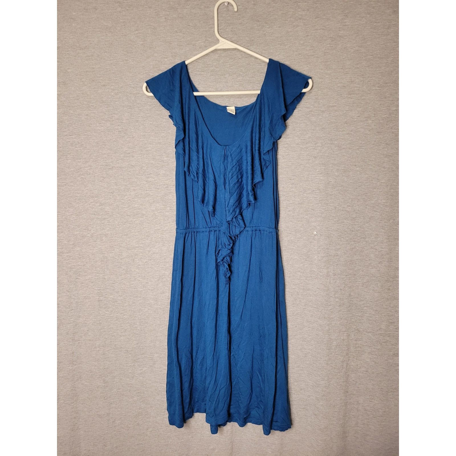Old Navy Women's Old Navy Blue Ruffle Knee Length Dress S Size S / US 4 / IT 40 - 1 Thumbnail