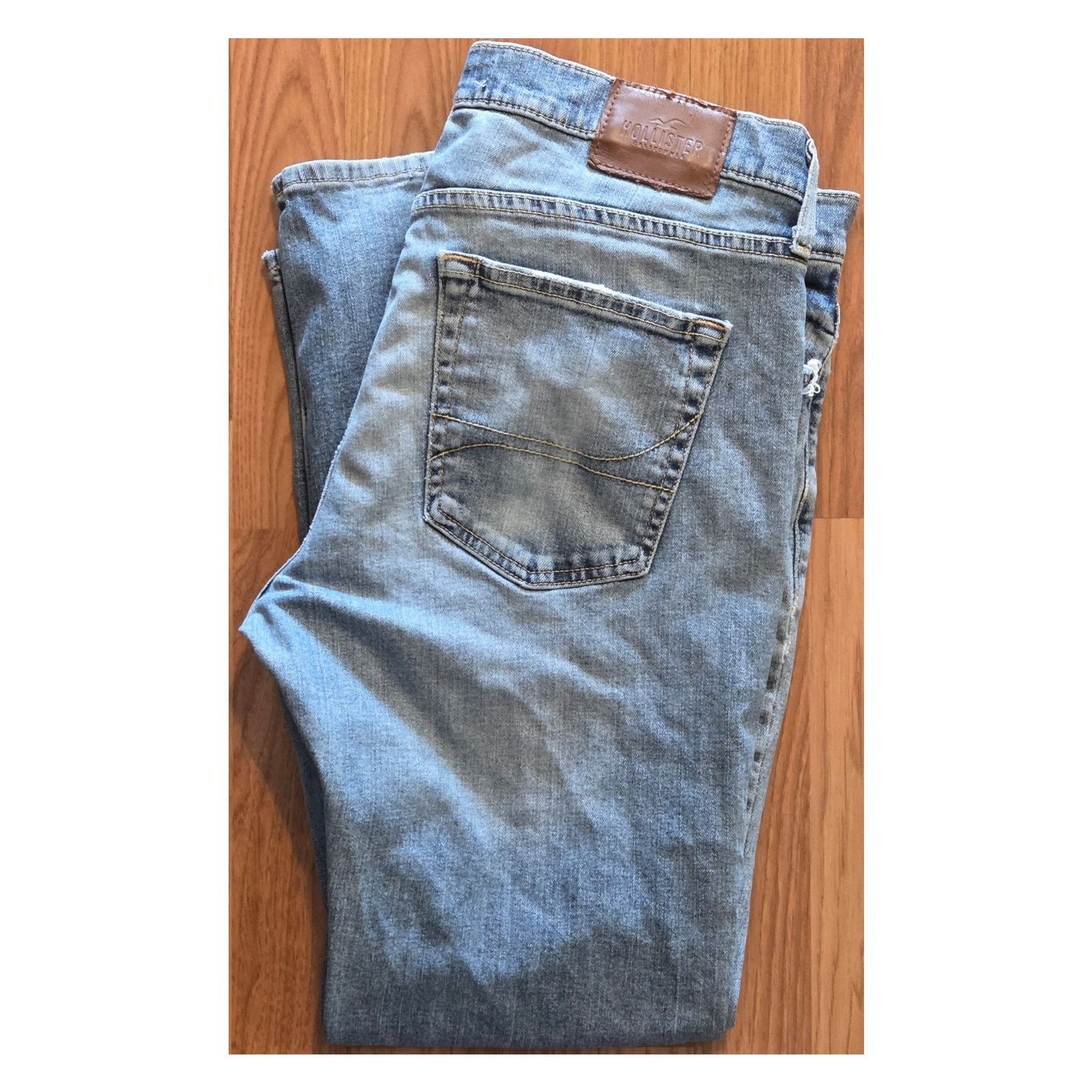 Hollister Hollister Men's Distressed Slim Straight Jeans - W34 L30 Size US 34 / EU 50 - 2 Thumbnail