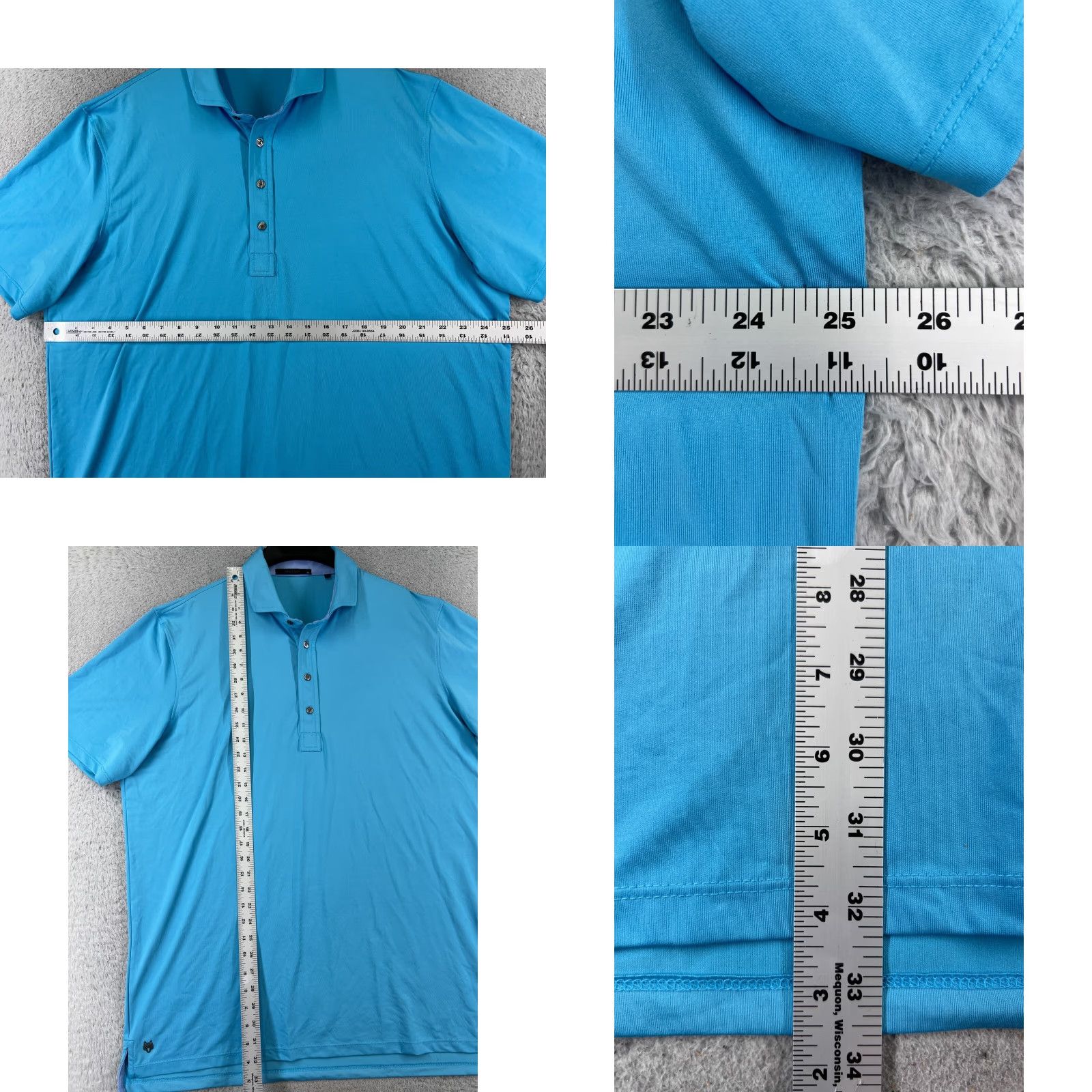 Vintage Greyson Polo Shirt Men's Polo Blue XL Regular Polyester Stretch Golf Sports Shirt Size US XL / EU 56 / 4 - 8 Thumbnail