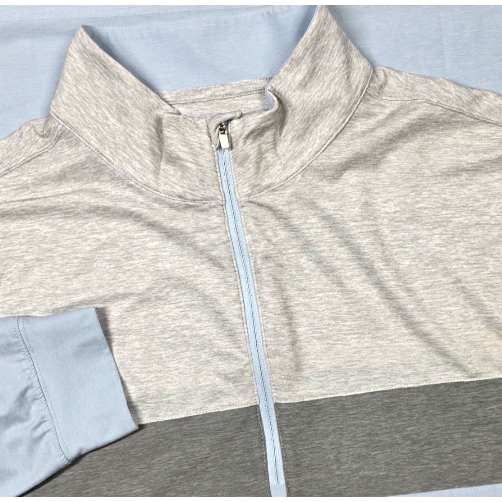 Vintage Straight Down Horizon Mens XL Grey Blue 1/4 Zip Pullover Golf Lightweight Shirt Size US XL / EU 56 / 4 - 3 Thumbnail