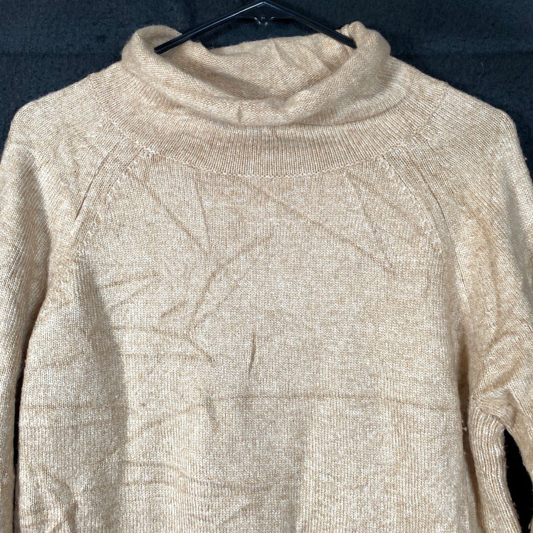 Ann Taylor Ann Taylor Womens Sweater Sand Turtleneck Wool Blend Long Sleeve Medium Size M / US 6-8 / IT 42-44 - 2 Thumbnail