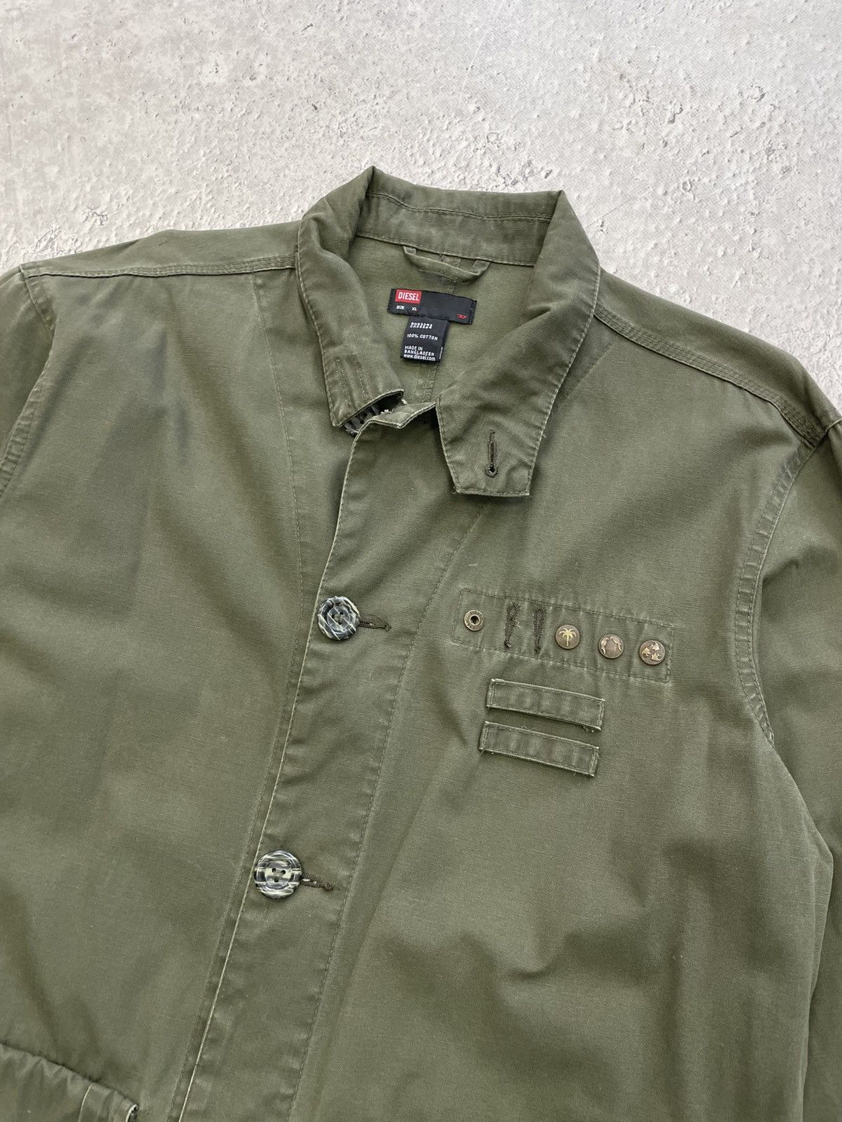 Diesel Rare canvas military jacket Diesel hype y2k japanese jacket Size US XL / EU 56 / 4 - 3 Thumbnail
