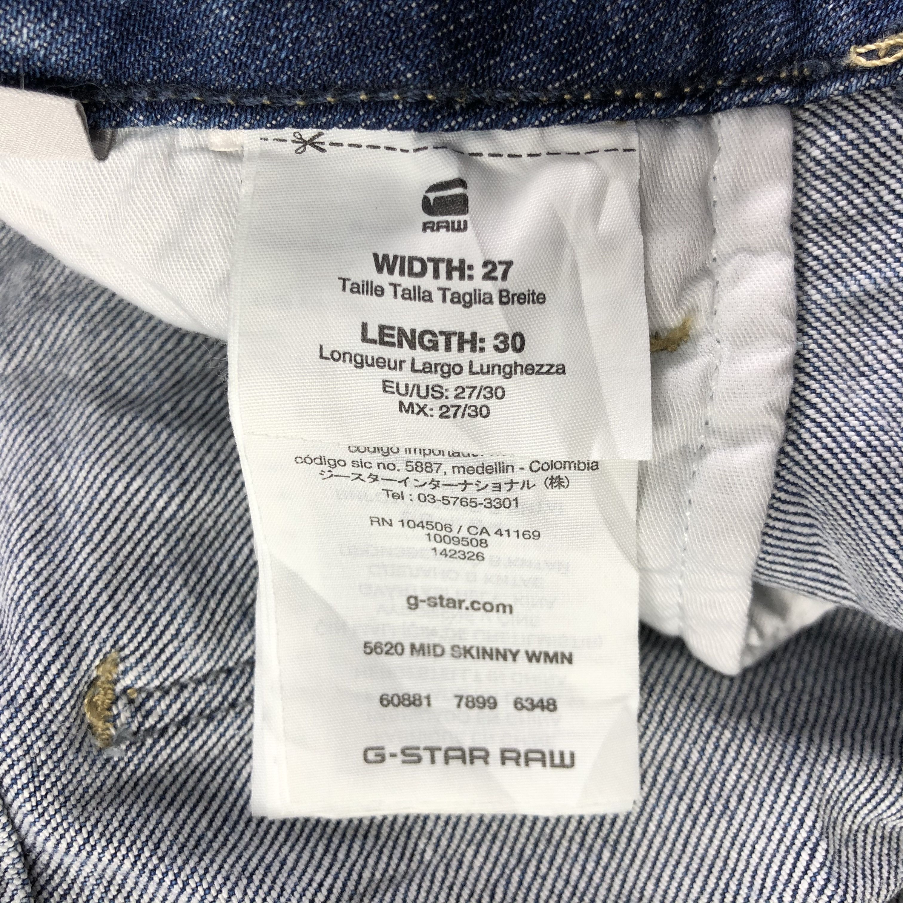 G-Star G Star Jeans Mid Skinny Denim KJ1493 Size US 27 - 9 Thumbnail