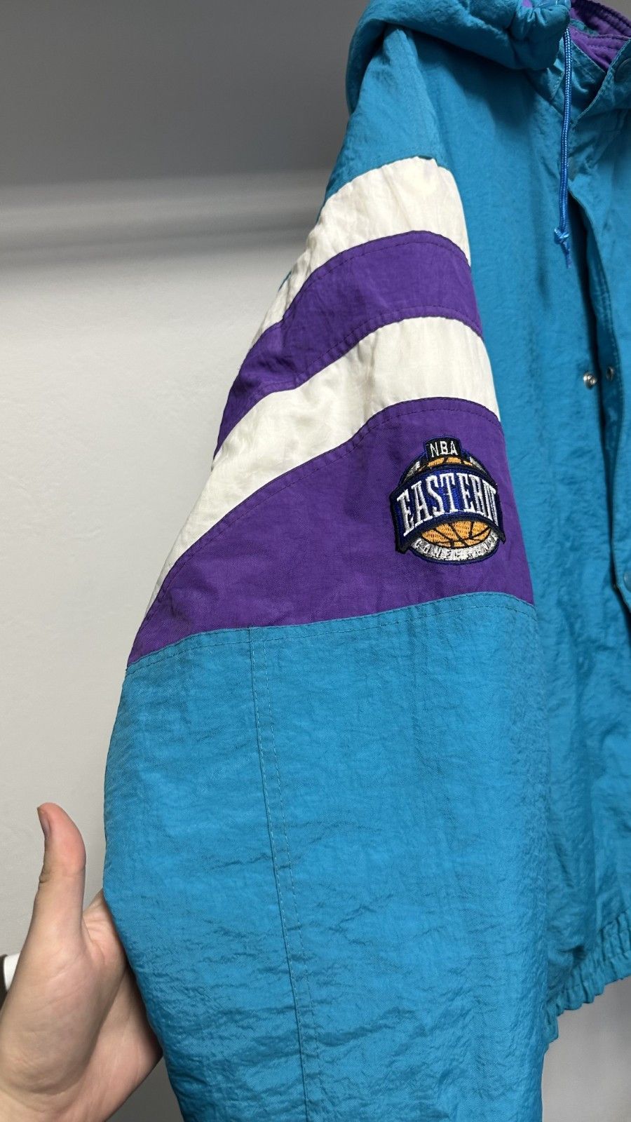 Starter Vintage Charlotte Hornets Starter Full Zip Two Tone Jacket Size US XL / EU 56 / 4 - 2 Thumbnail
