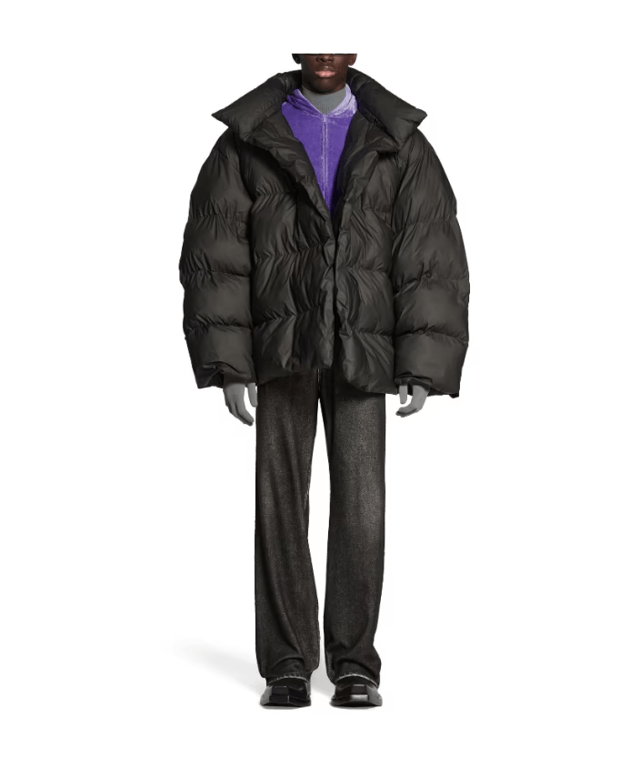 Balenciaga o1mt1gz0924 Wrap Puffer Jacket in Black Size US S / EU 44-46 / 1 - 3 Thumbnail