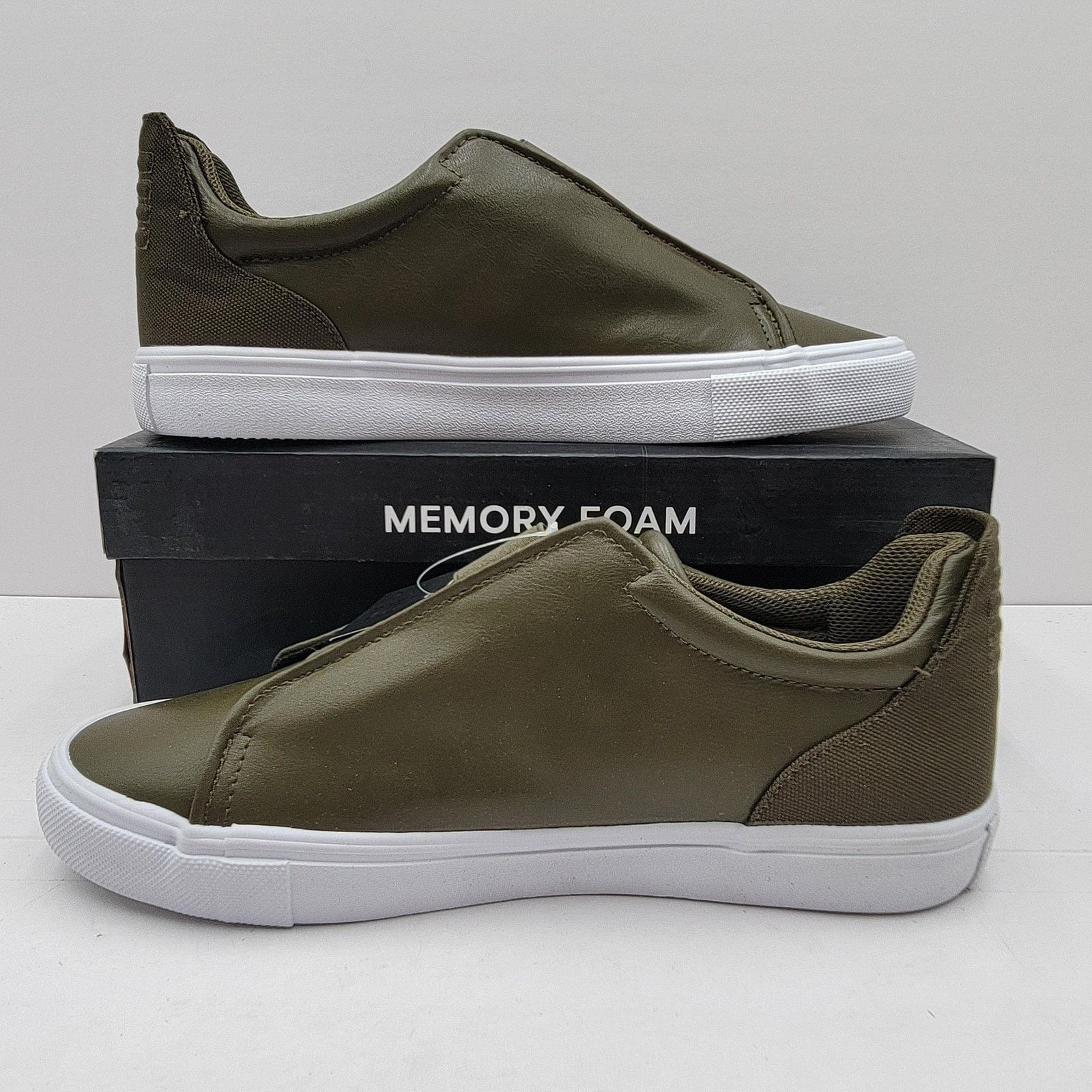 London Fog London Fog Mens Sz 10 Dark Olive Francis Memory Foam Slip On Size US 10 / EU 43 - 2 Thumbnail