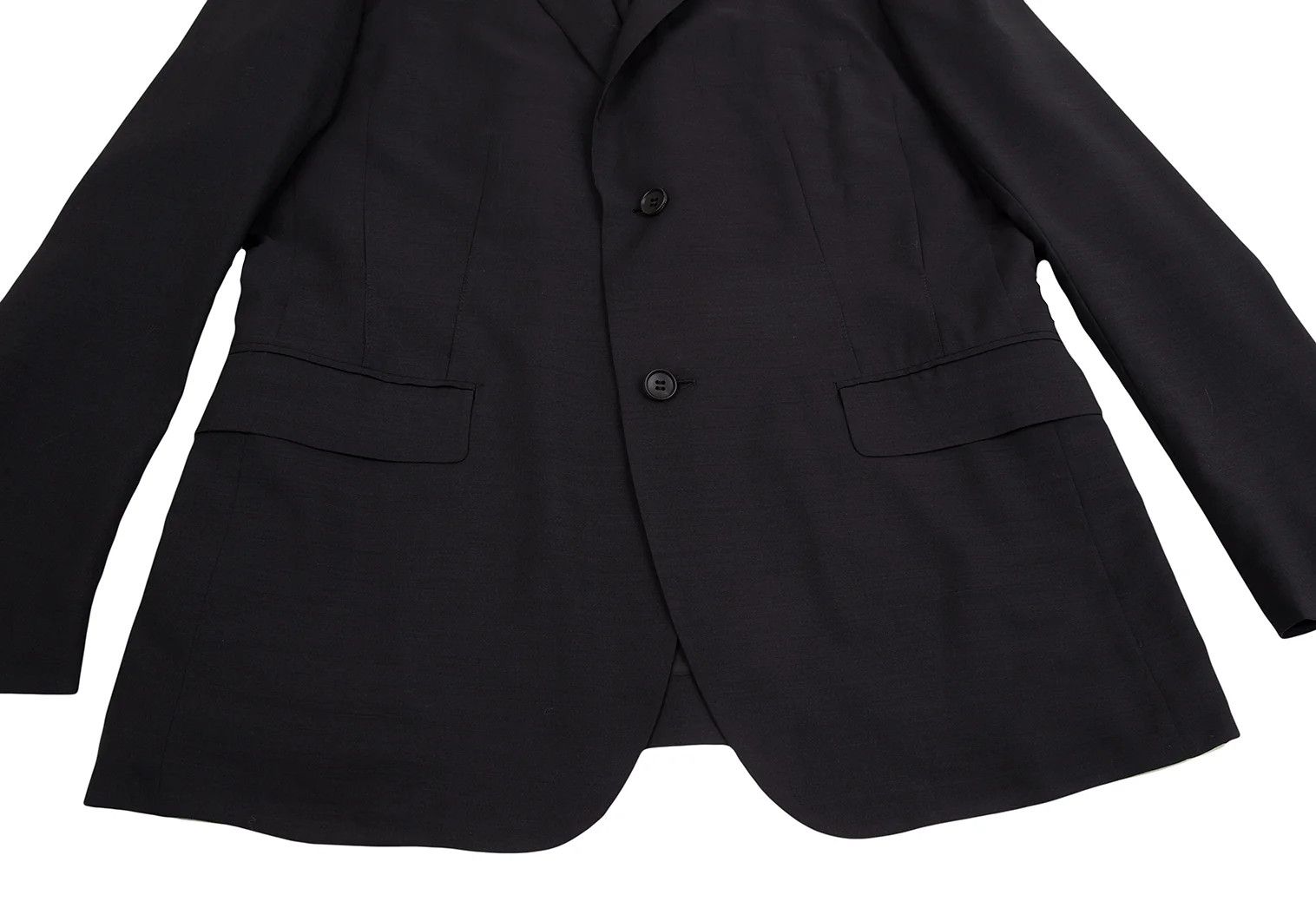 Issey Miyake Wool Waist Dart Design Jacket in Black Size 4 Size US XL / EU 56 / 4 - 8 Thumbnail