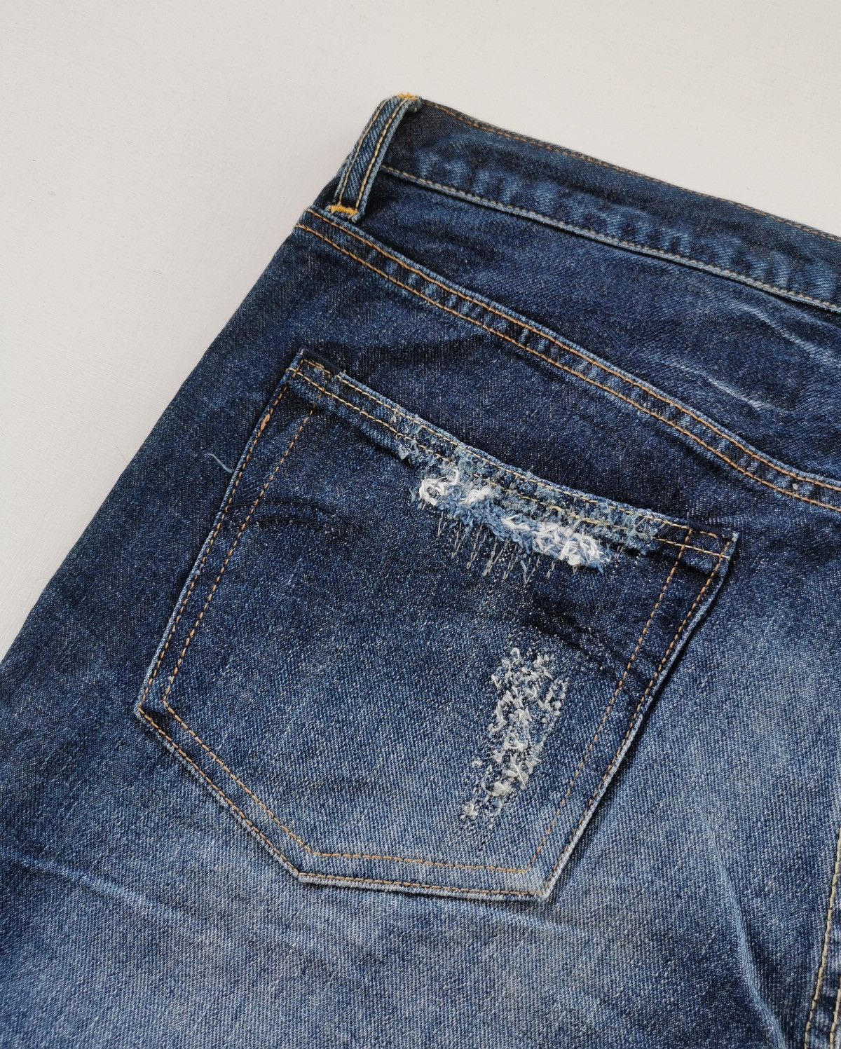 Kapital Rock Wood Japan Koi Reworked Distressed Denim Jeans Size US 34 / EU 50 - 9 Thumbnail