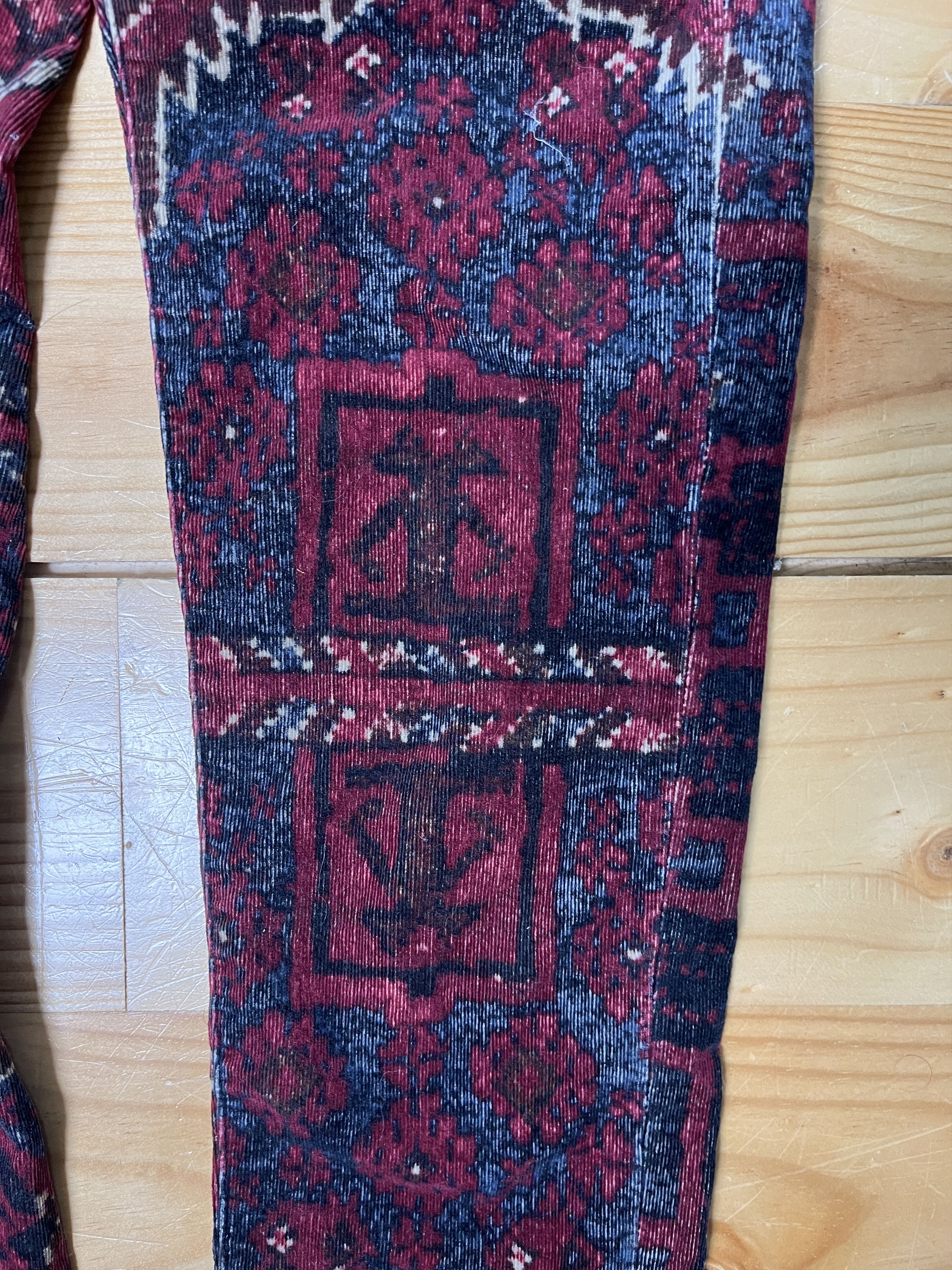 Ralph Lauren Ralph Lauren D&S Carpet Print Corduroy Pants XXS Boho Size 24" / US 00 / IT 34 - 3 Thumbnail