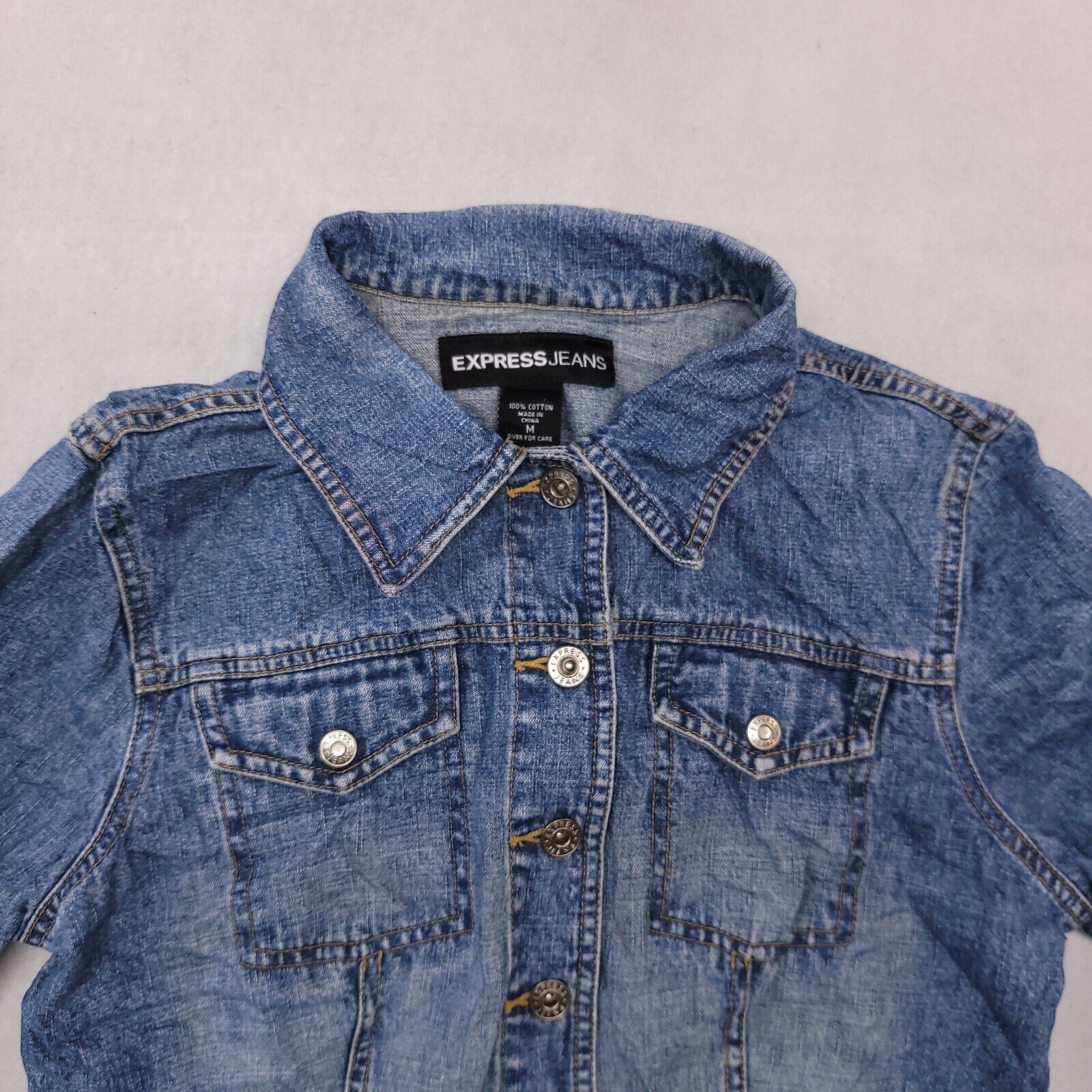 Express Express Jeans Button Up Denim Jean Jacket Womens Size M Blue Size M / US 6-8 / IT 42-44 - 1 Thumbnail