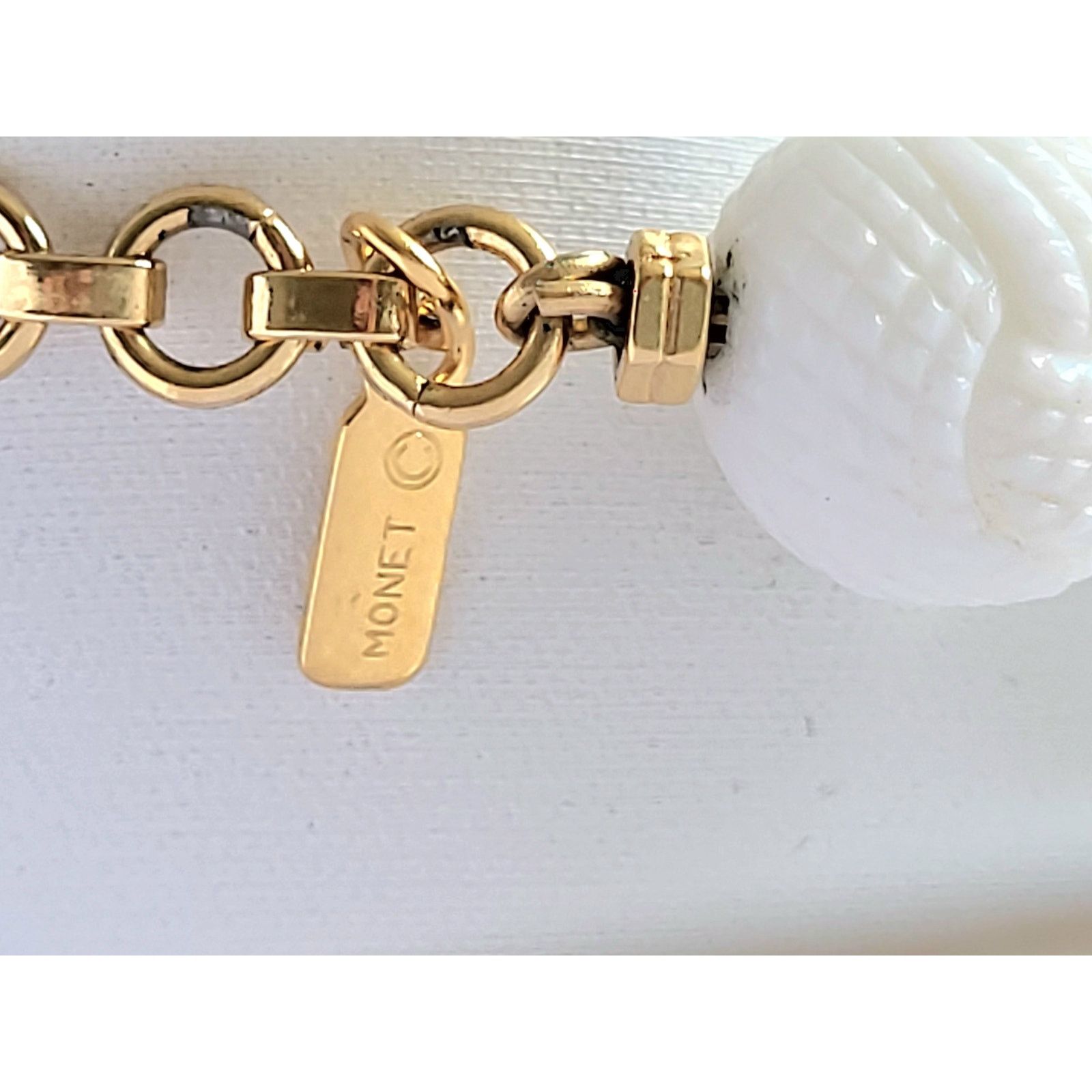 Monet Monet Set Earrings Necklace Monkey Paw White Gold Clip-On Size ONE SIZE - 6 Thumbnail