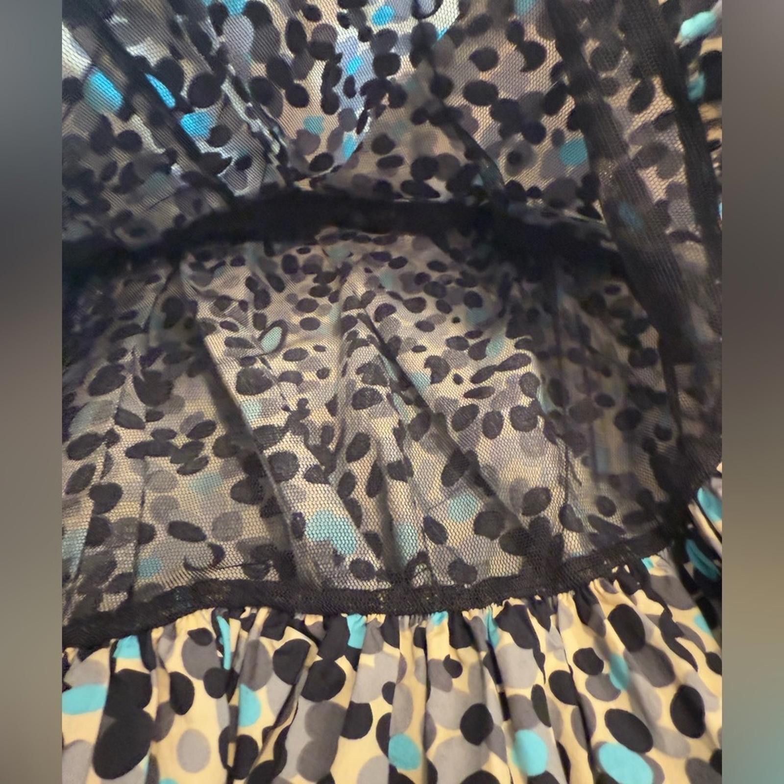 Other Plenty by Tracy Reese mini skirt black blue polka dot SZ 0 Size 25" / US 0 / IT 36 - 4 Thumbnail