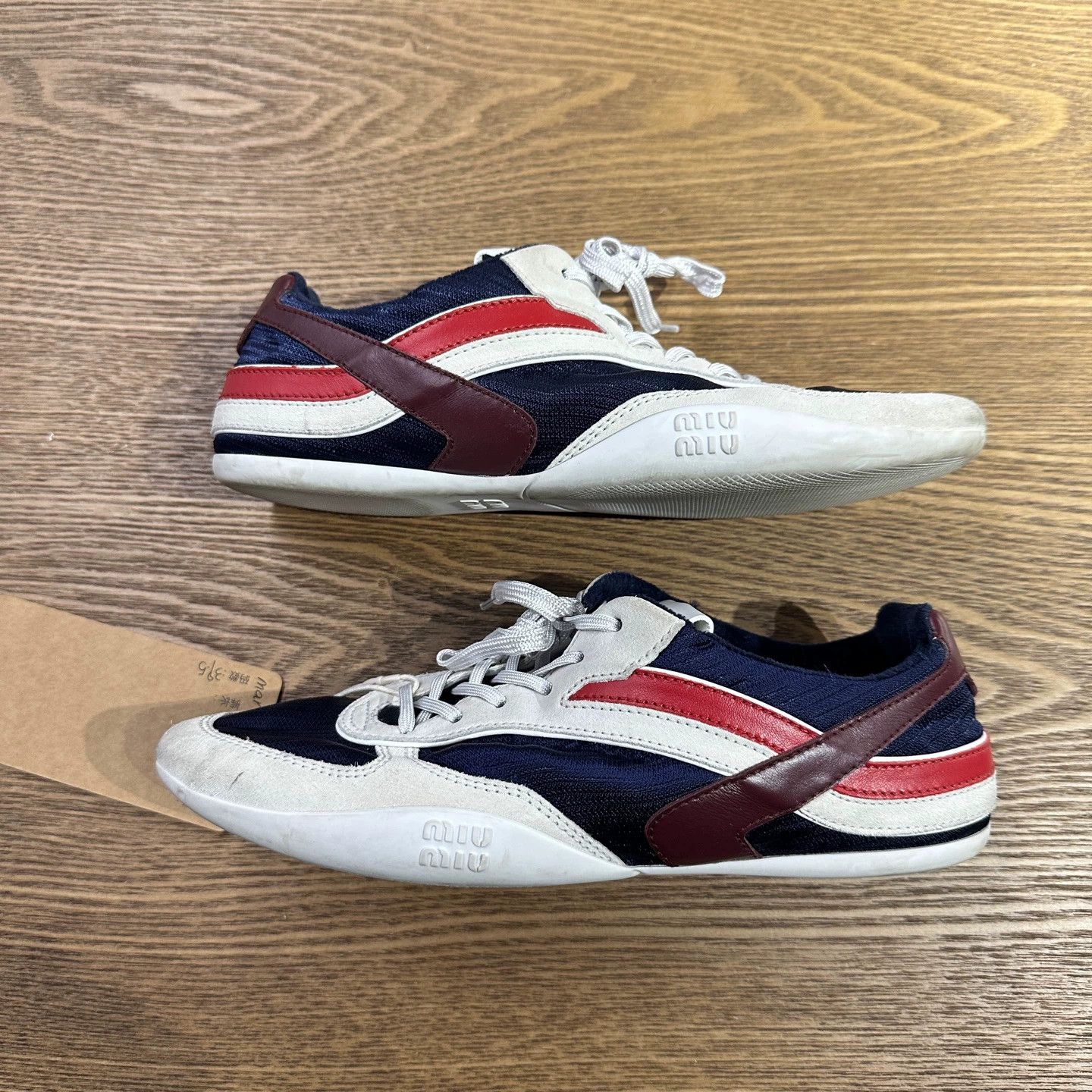 Miu Miu Miu Miu color blocked logo German trainer 25SS 39 Size US 8.5 / IT 38.5 - 3 Thumbnail