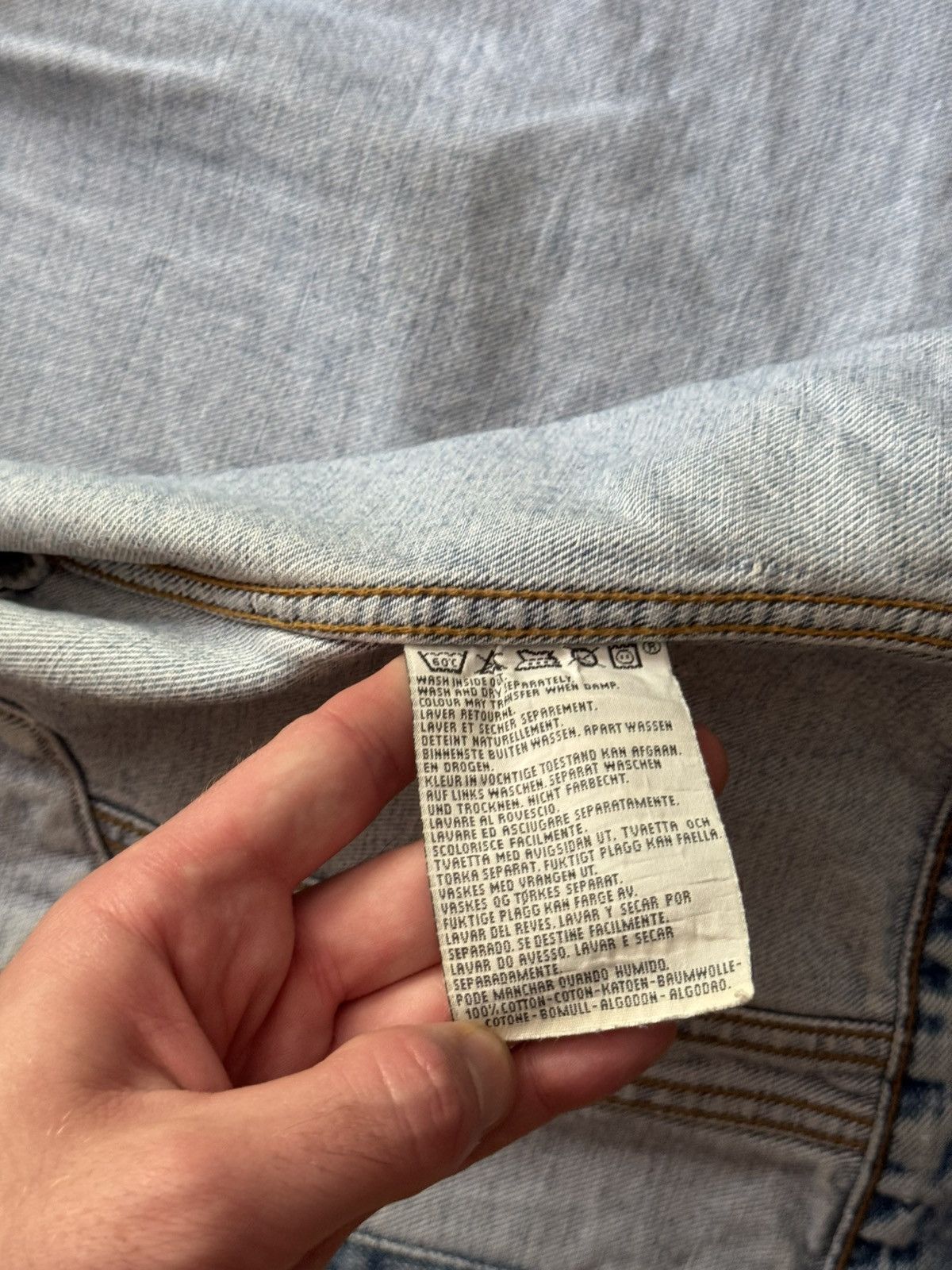 Levi's Vintage 90s 1993 Levi’s Western Cowboy Blue Faded Jeans Vest Size US M / EU 48-50 / 2 - 8 Thumbnail