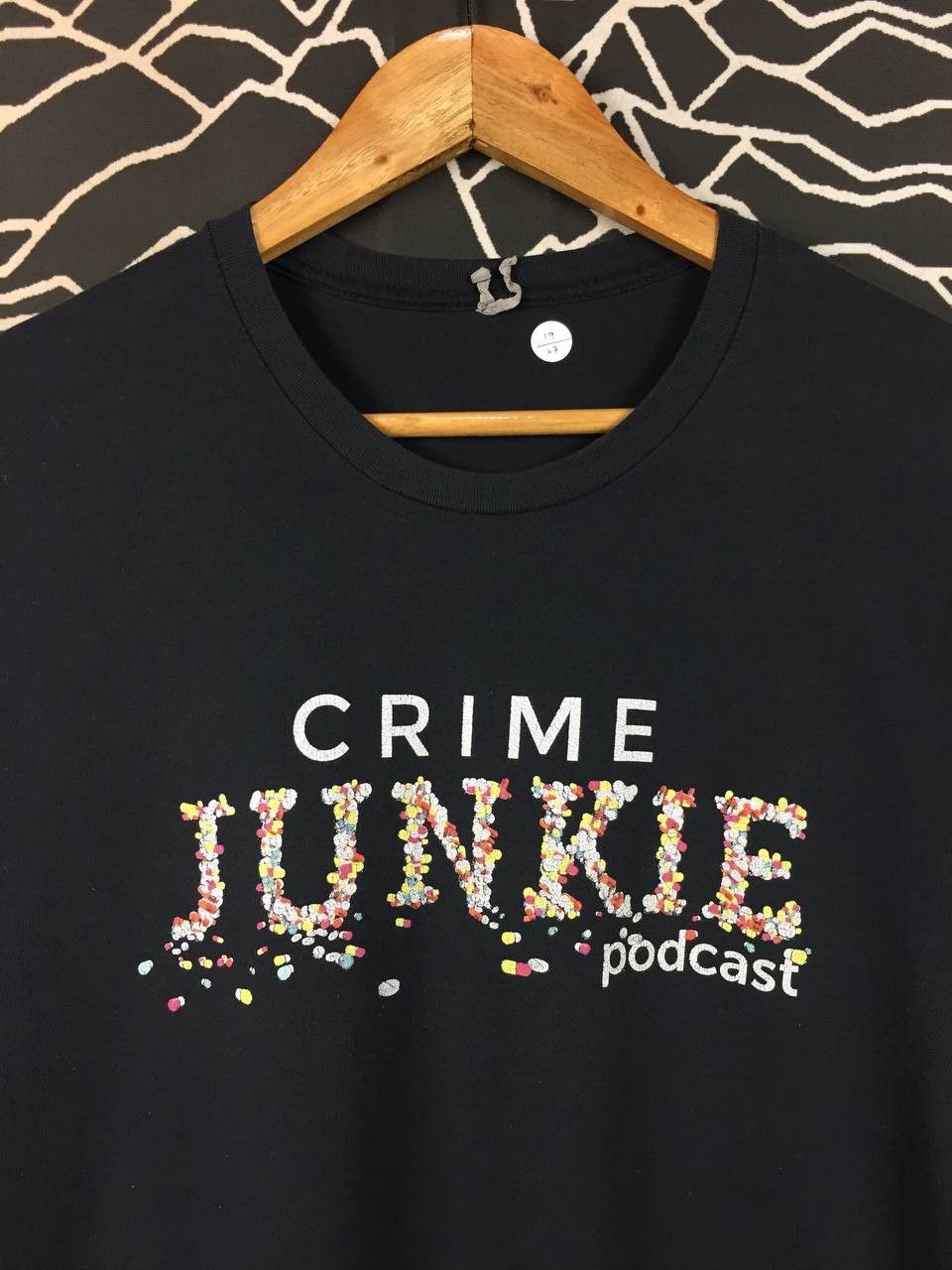 Next Level Apparel Crime Junkie Podcast Pill Logo True Crime Fan Gear Tee Size US M / EU 48-50 / 2 - 3 Thumbnail