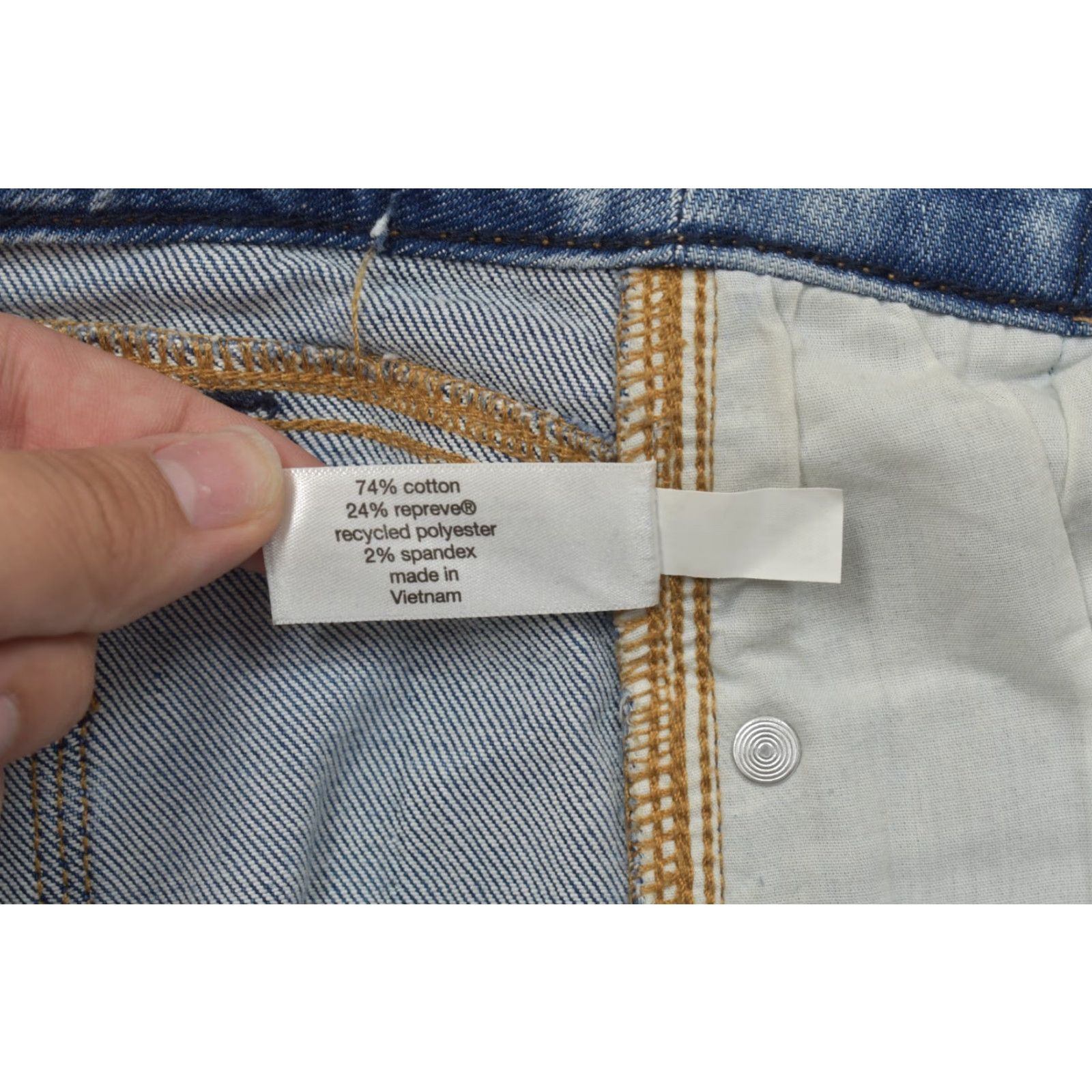 Vintage Lane Bryant Signature Fit Mid-Rise Straight Leg Jeans Blue Denim Two Tone Sz 22 Womens Jeans Stretch Cotton Denim 5-Pocket Solid Modern Woman Size 40" / US 18 - 7 Thumbnail
