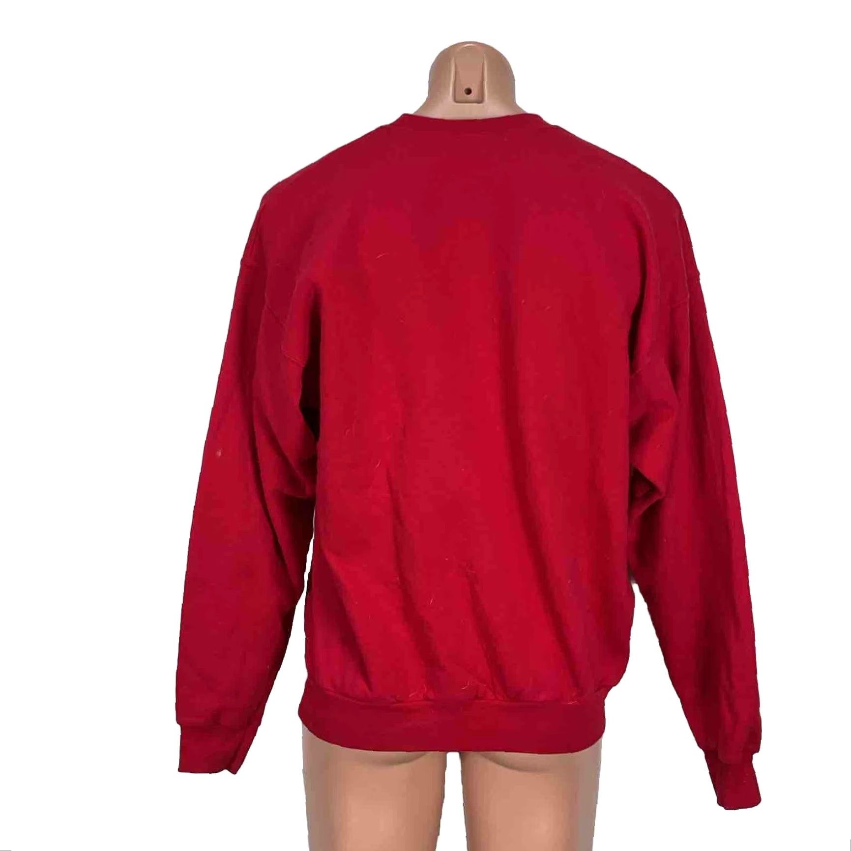 VINTAGE Hanes San Diego Zoo Giant Panda Sweatshirt Shirt Pullover Crew Neck Long Sleeve Red L Unisex Adults Mens