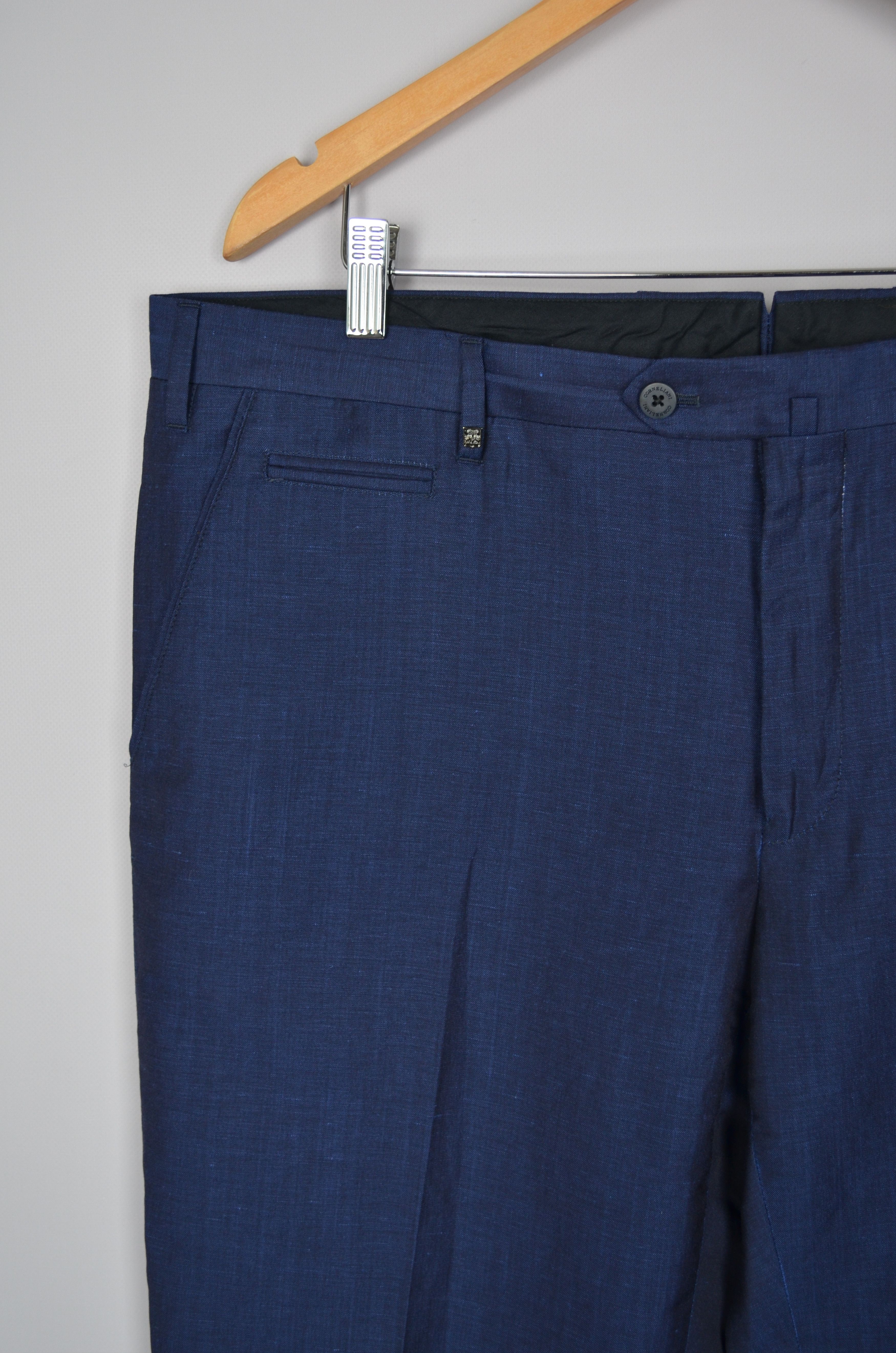 Corneliani × Designer Corneliani Linen Wool Silk Blend Navy Pants Trousers Sz W40 Size US 40 / EU 56 - 3 Thumbnail