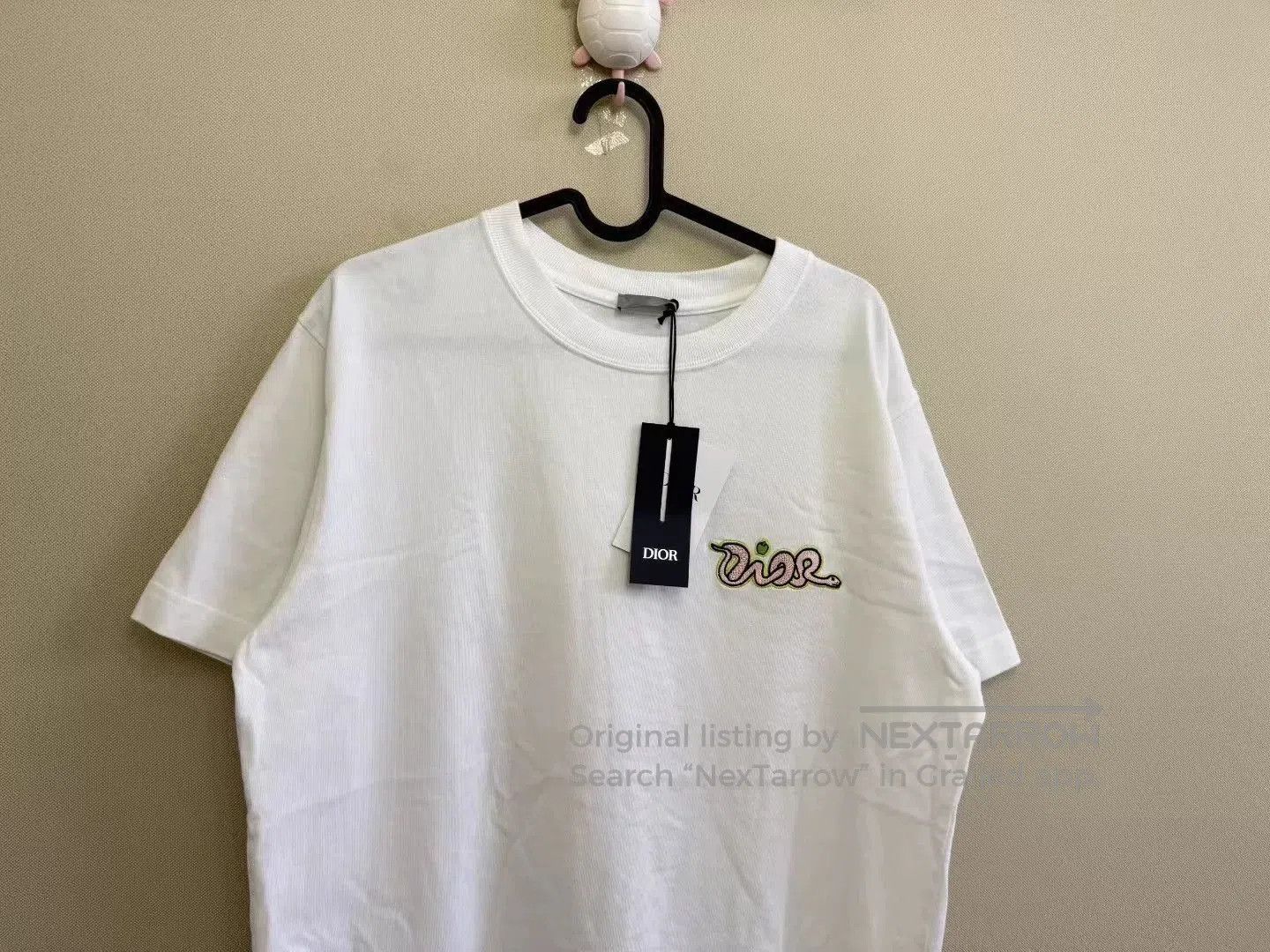 Dior DIOR White Embroidered Snake Logo Short Sleeve. Size US S / EU 44-46 / 1 - 2 Thumbnail
