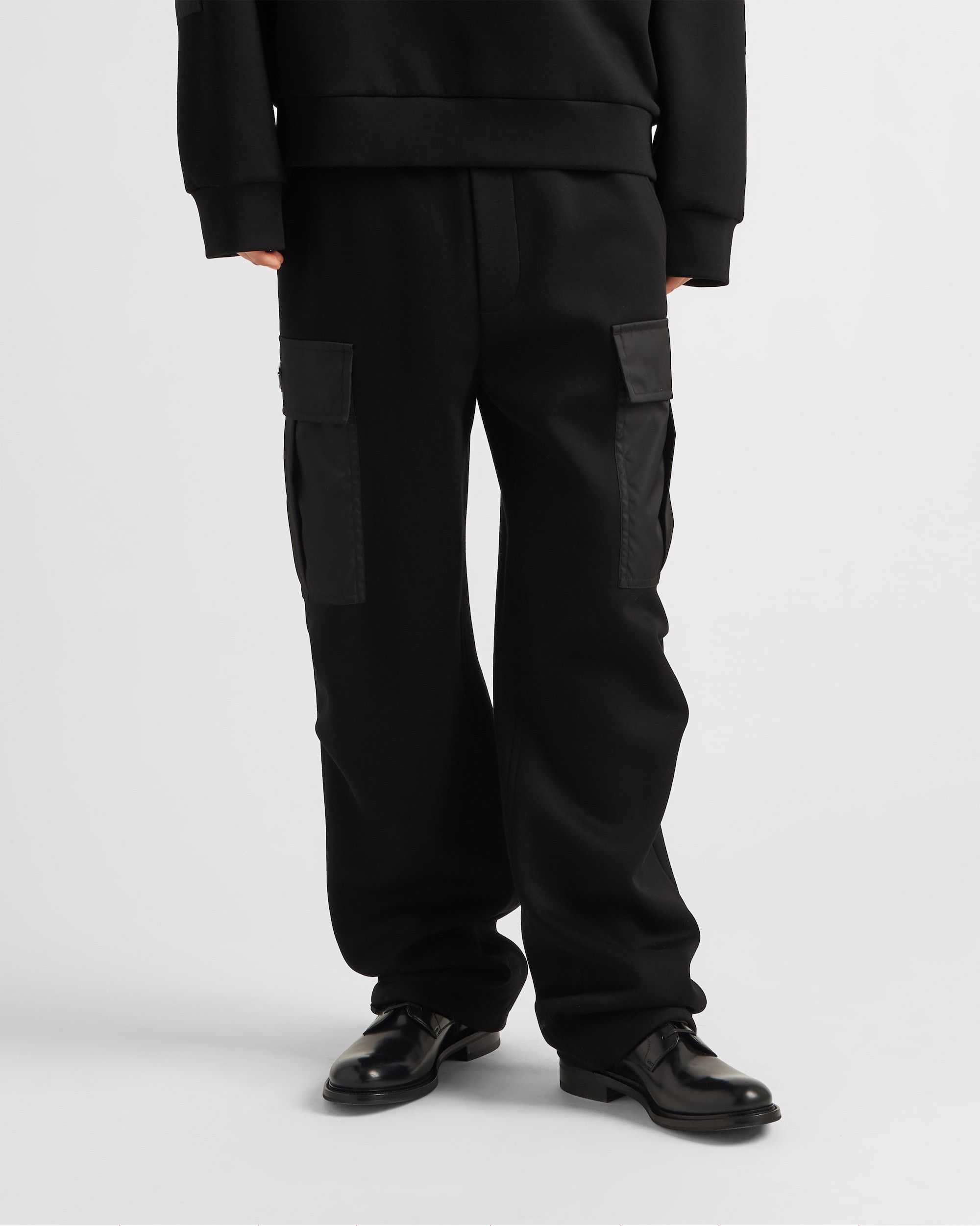Prada $3.3K VALUE Cotton fleece pants with Re-Nylon details Size US 28 / EU 44 - 1 Thumbnail