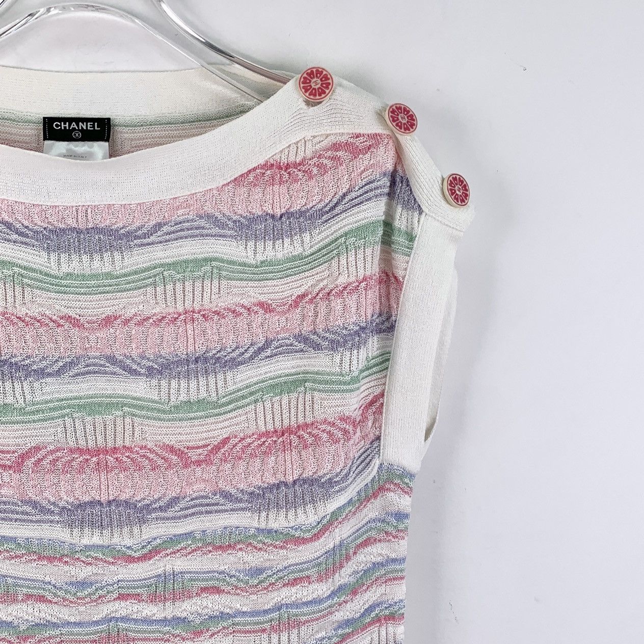 Chanel Chanel Colorblocked Striped Cotton Drop Shoulder Knit Dress Size XS / US 0-2 / IT 36-38 - 3 Thumbnail