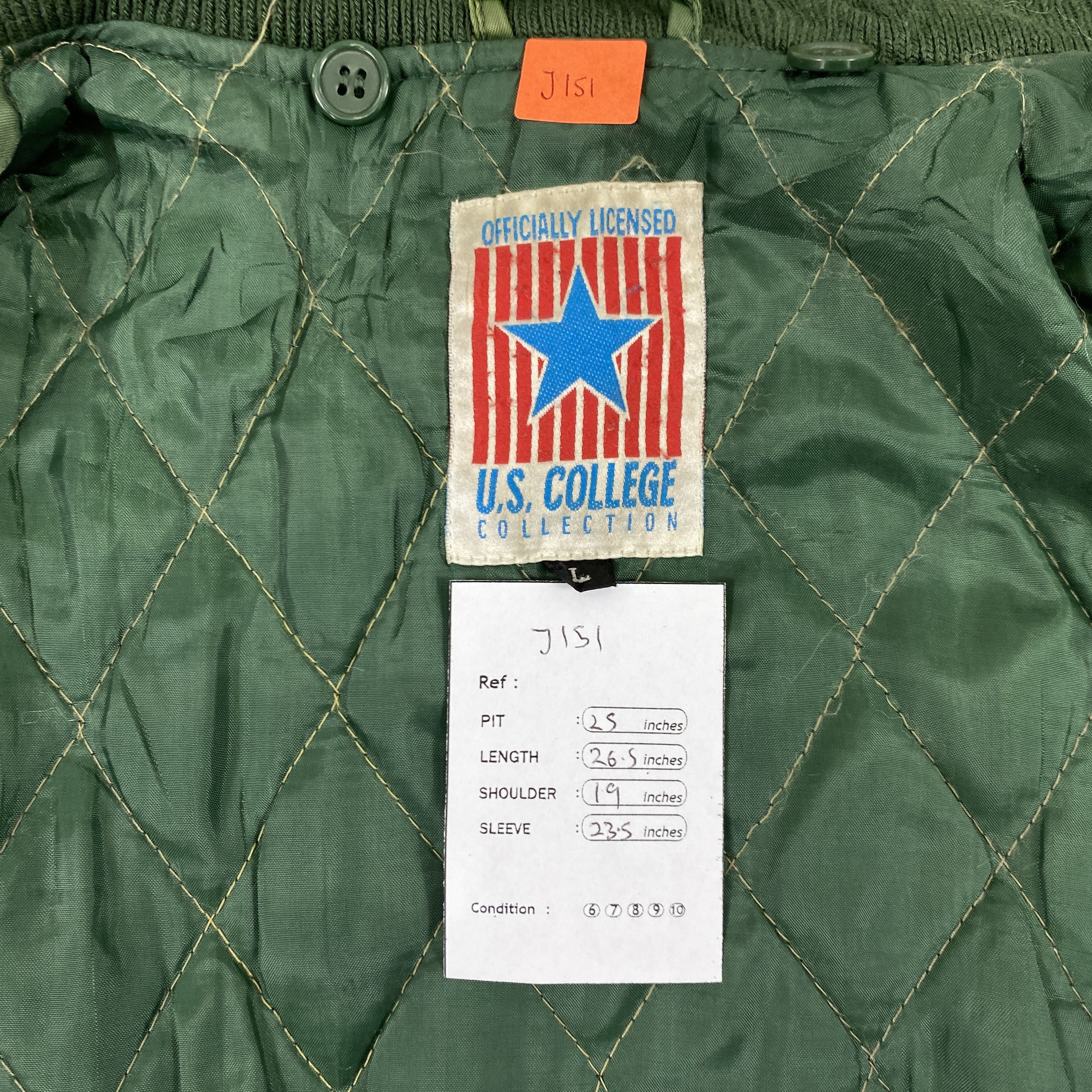MLB Vintage Sun Faded U.S College Bomber Jacket-J151 Size US L / EU 52-54 / 3 - 7 Thumbnail