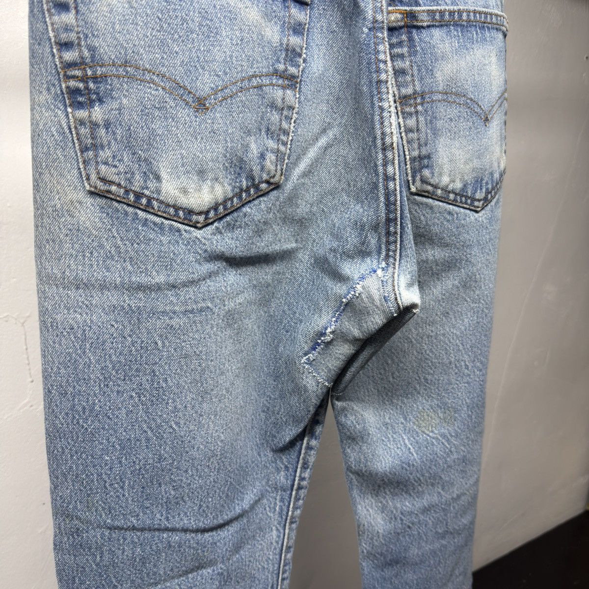 Levi's 80s Levi's 501 Thrashed Distressed Jeans ERD Grunge Chrome Size US 31 - 13 Thumbnail