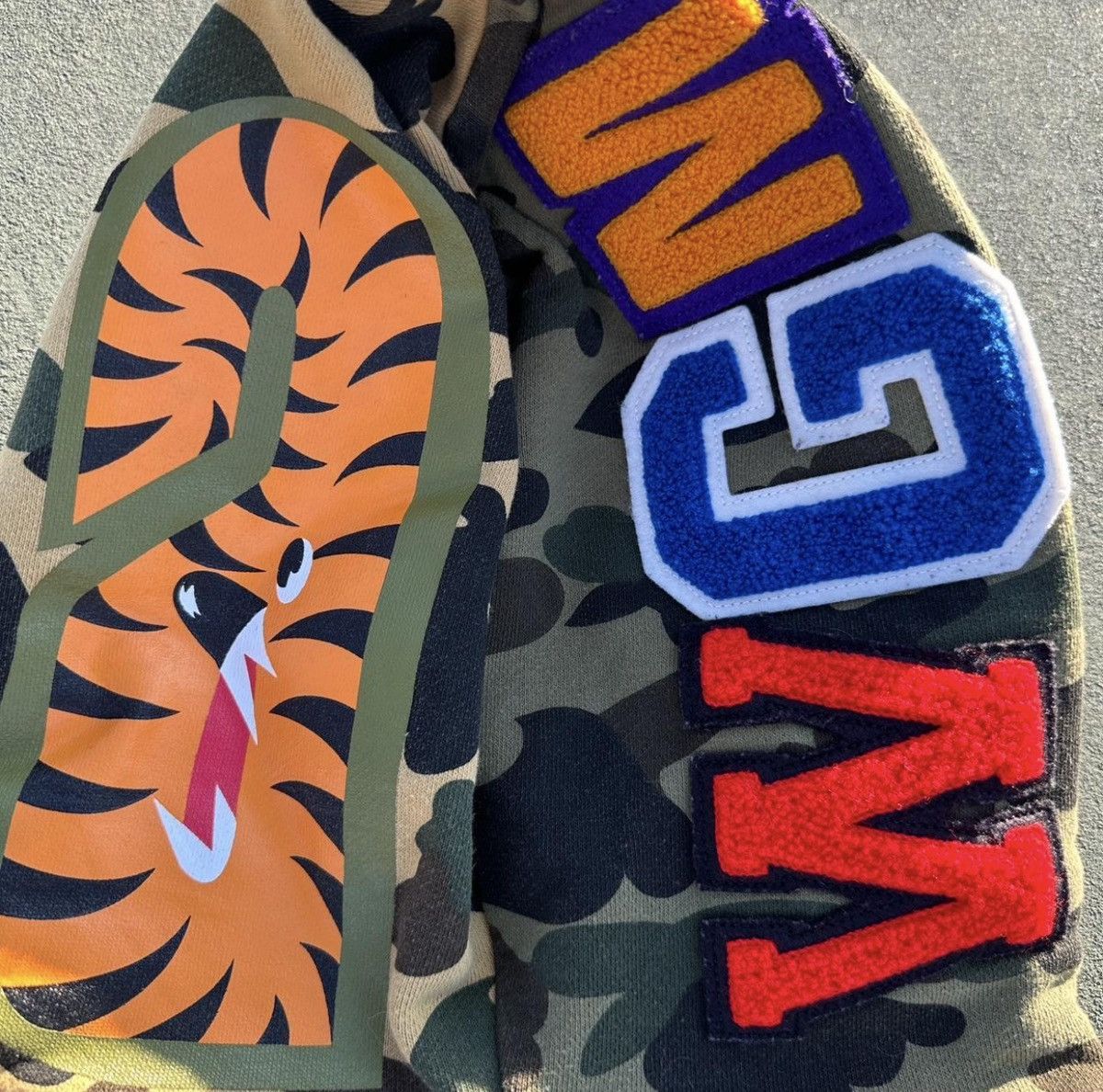 Bape A Bathing Ape Half Camo Full Zip Hoodie Size US XL / EU 56 / 4 - 8 Thumbnail