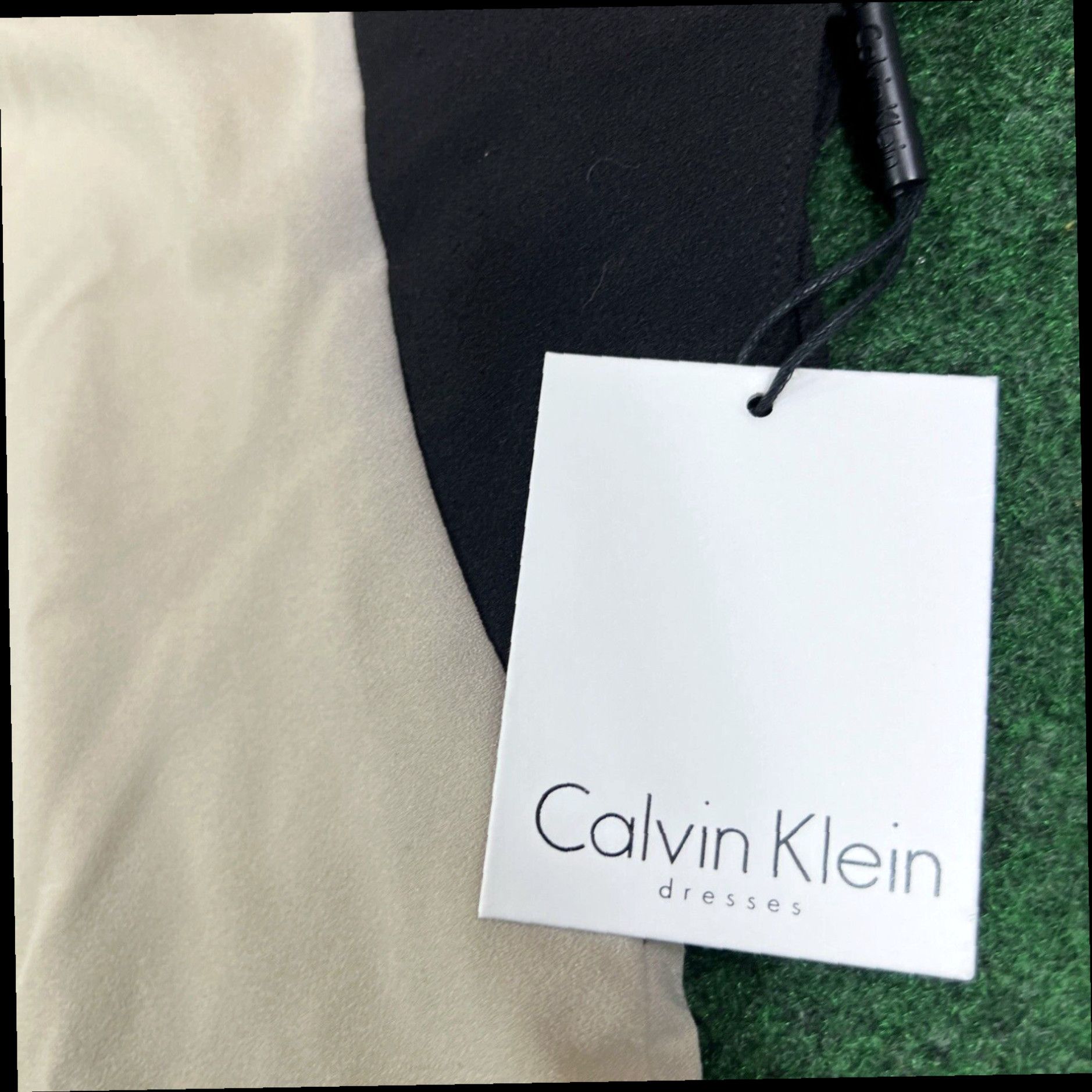 Calvin Klein Calvin Klein Womens Tan Black Neck Sleeveless Dress Size 12 New W Tags Size XL / US 12-14 / IT 48-50 - 4 Thumbnail