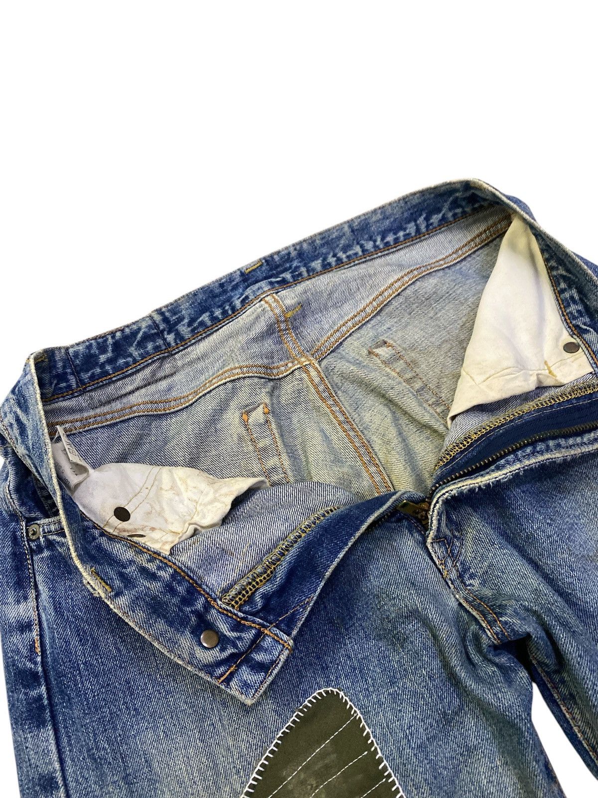 Edwin × Vintage Vintage Edwin 505x Patchwork Denim Selvedge Size US 32 / EU 48 - 11 Thumbnail