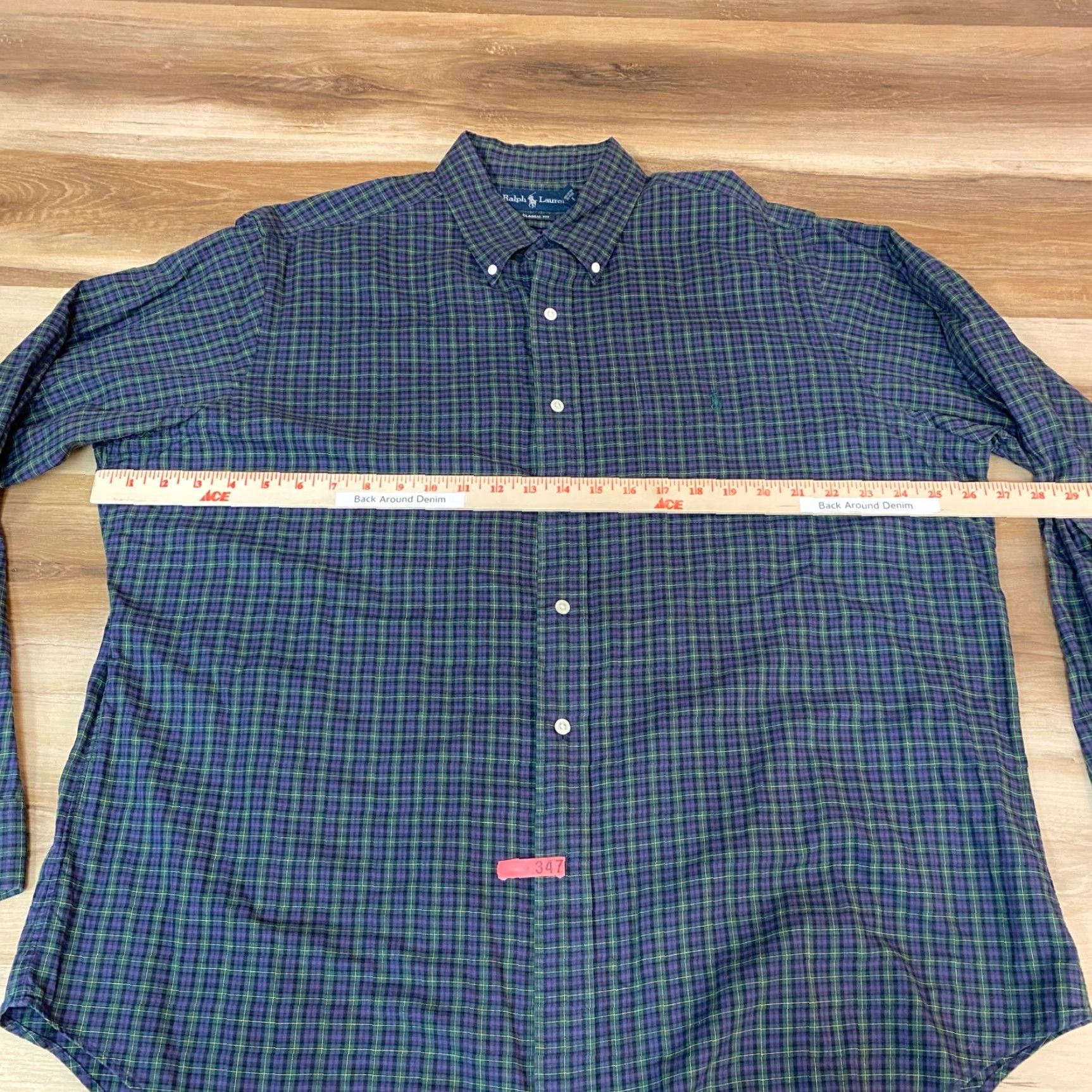 Ralph Lauren Ralph Lauren Shirt Mens XL Green Purple Tartan Plaid Classic Fit Button-Down Collar Button-Up Pocketed Multicolor Cotton Woven Logo Size US XL / EU 56 / 4 - 7 Thumbnail