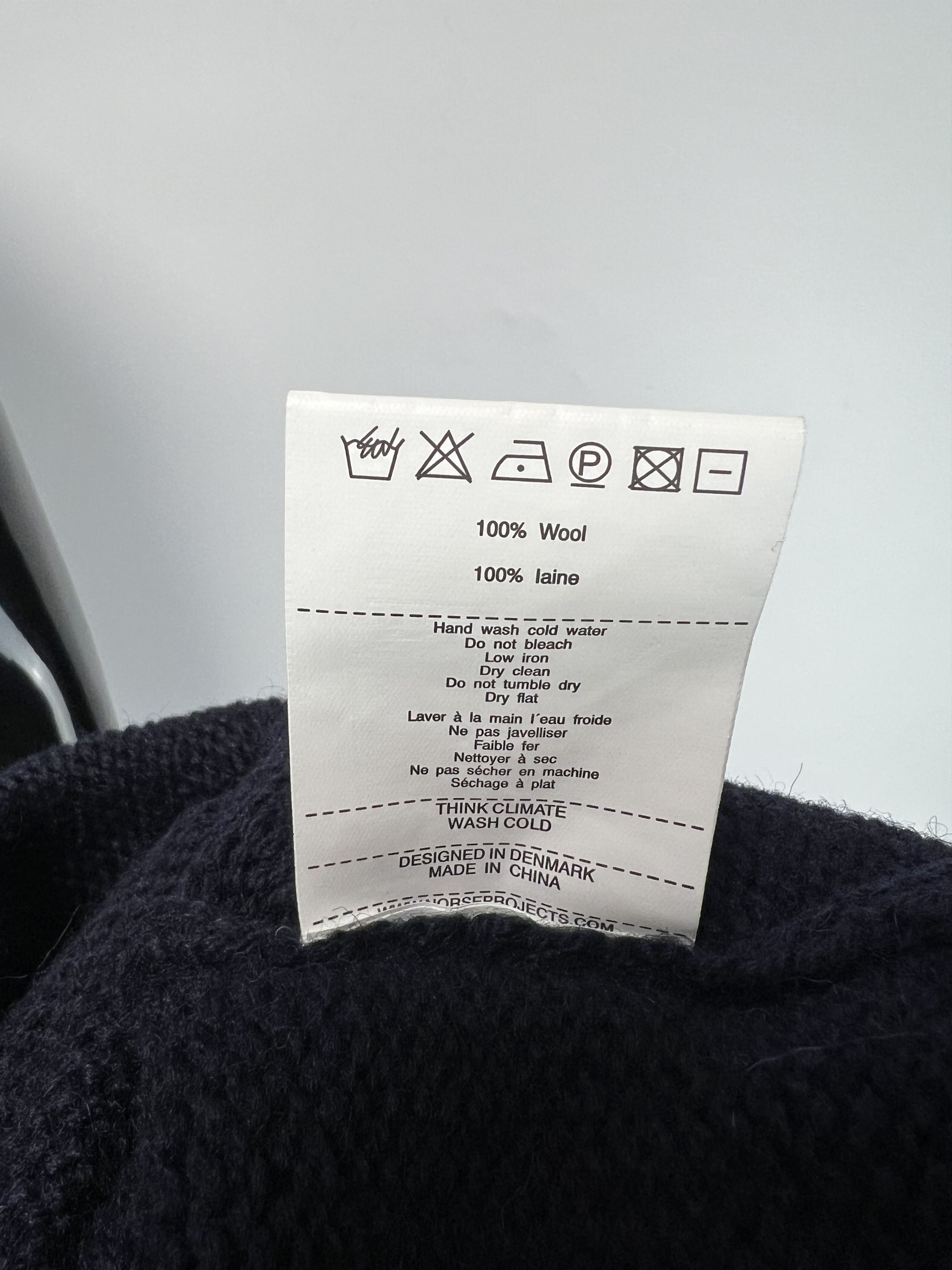 Norse Projects ‘Thore N Intarsia’ 100% Wool Knitted Sweater Big Logo Size US M / EU 48-50 / 2 - 17 Thumbnail