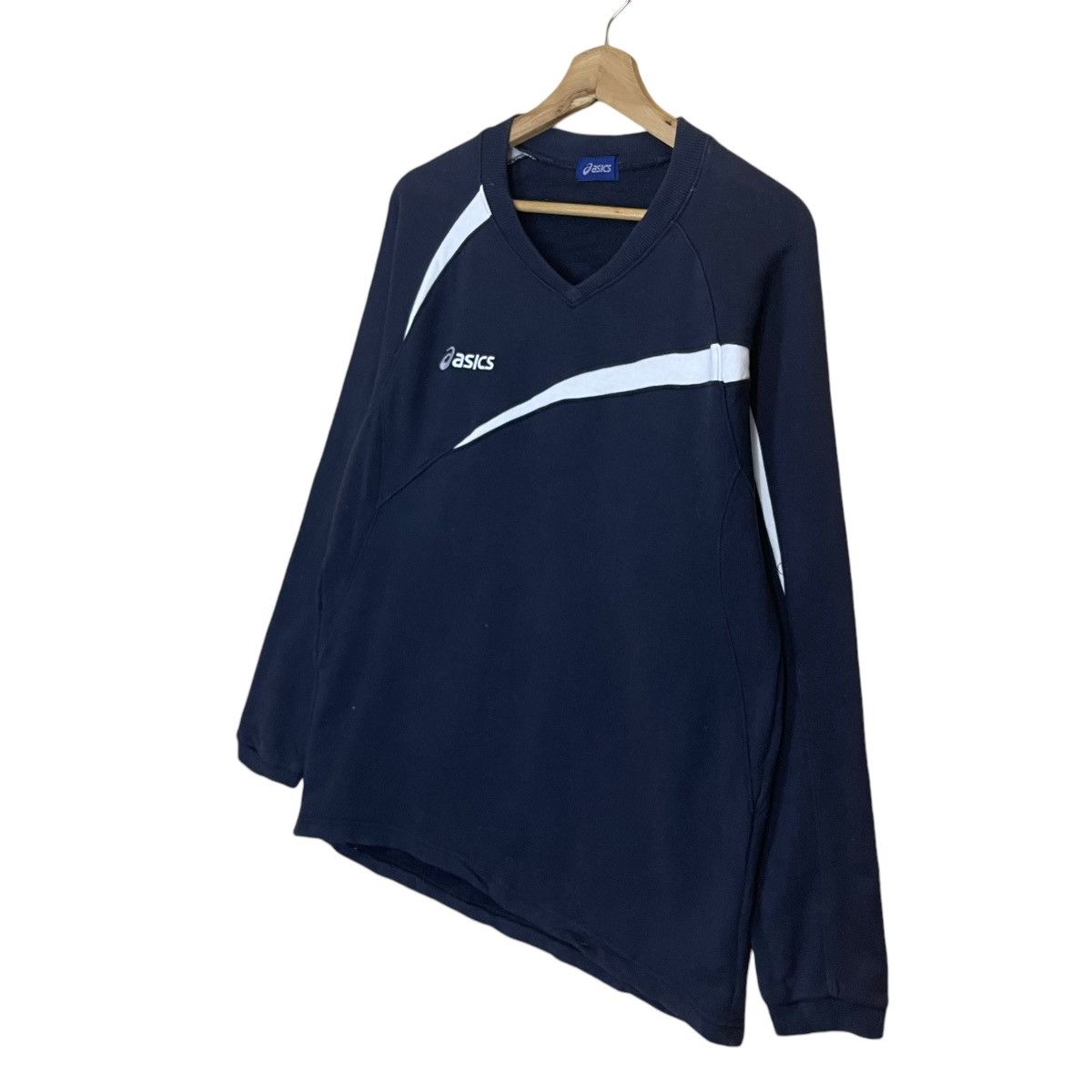 Asics × Vintage Vintage 90s Asics Small Logo Crewneck Sweatshirt Size US L / EU 52-54 / 3 - 3 Thumbnail