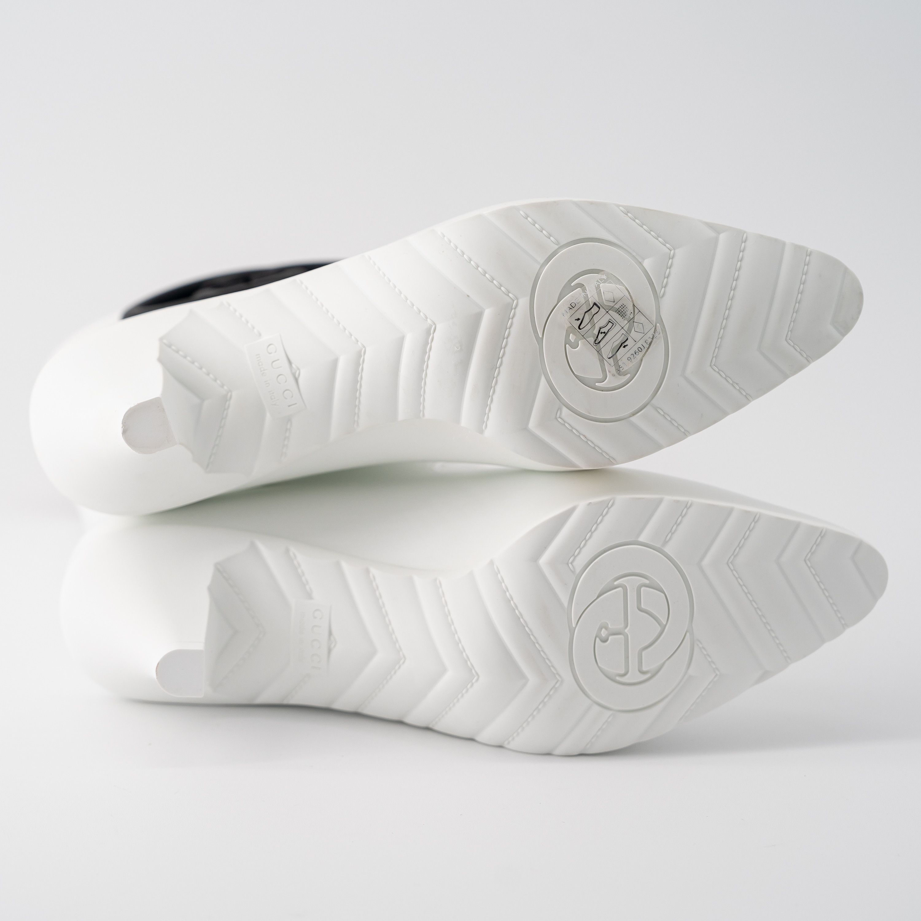Gucci 37G - Gucci GG Logo Rubber Boots White Heel Black Logo Rain Size US 7 / IT 37 - 5 Thumbnail