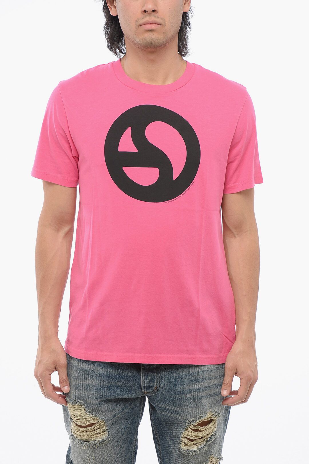 Acne Studios og1mm0325 Cotton Crewneck T-Shirt in Pink Size US S / EU 44-46 / 1 - 1 Thumbnail