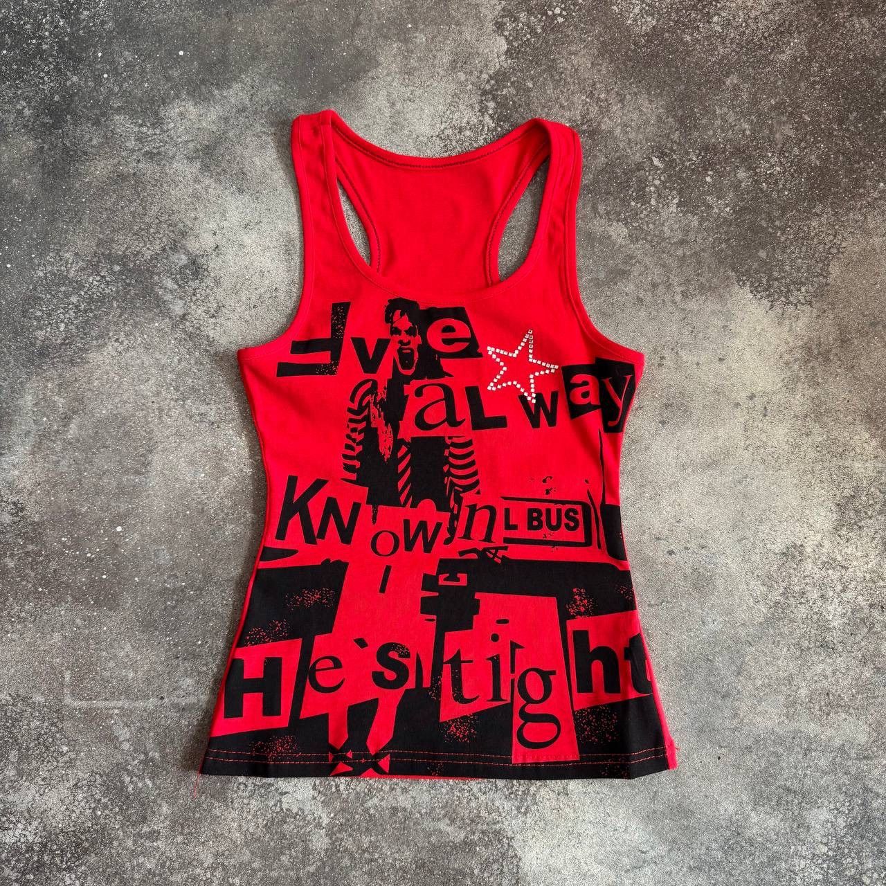 20471120 Opium Punk Goth Y2K Grunge Vintage Tank Top Size S / US 4 / IT 40 - 1 Thumbnail