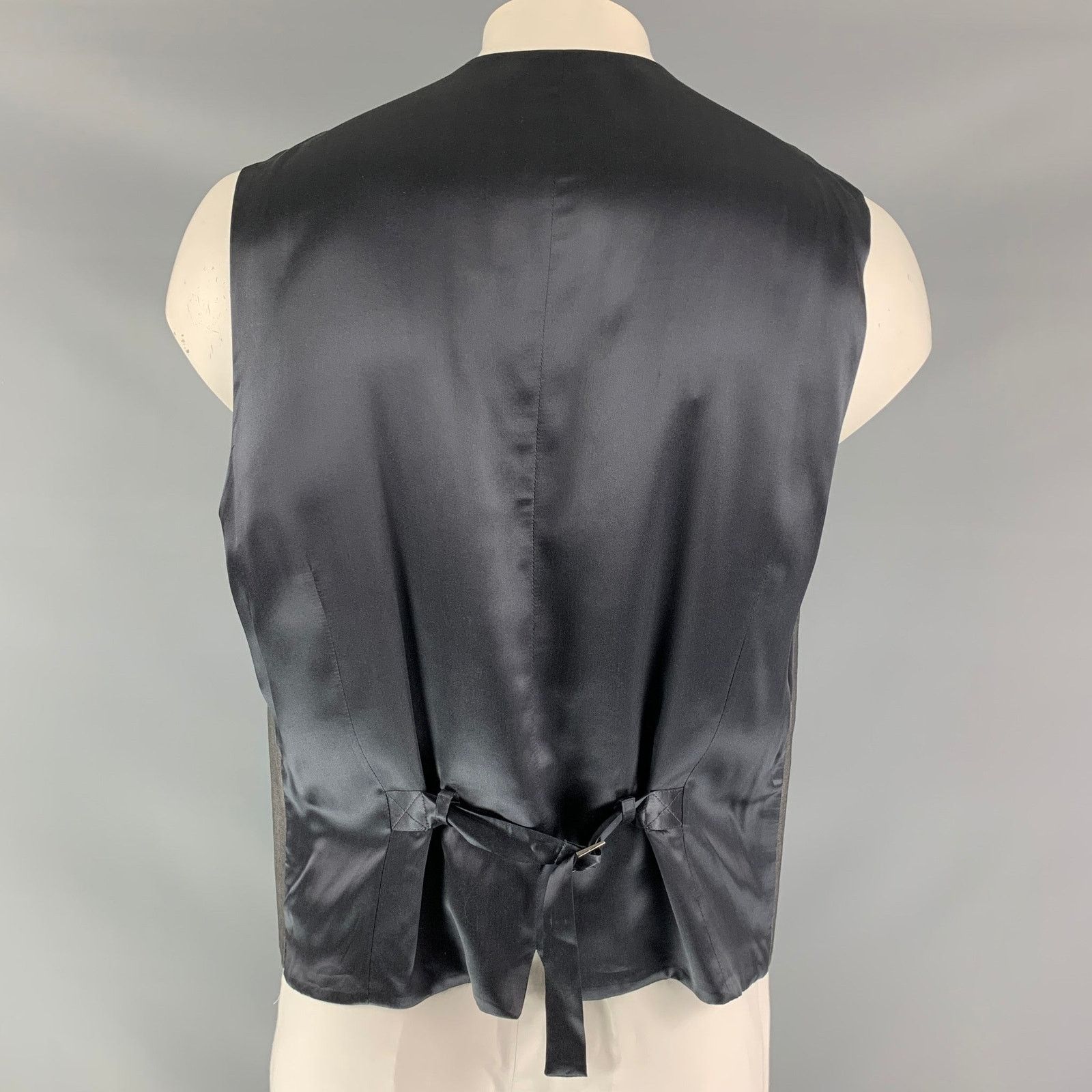 Dolce & Gabbana Size 48 Solid Wool , Mohair & Silk Buttoned Vest Size 48R - 3 Thumbnail